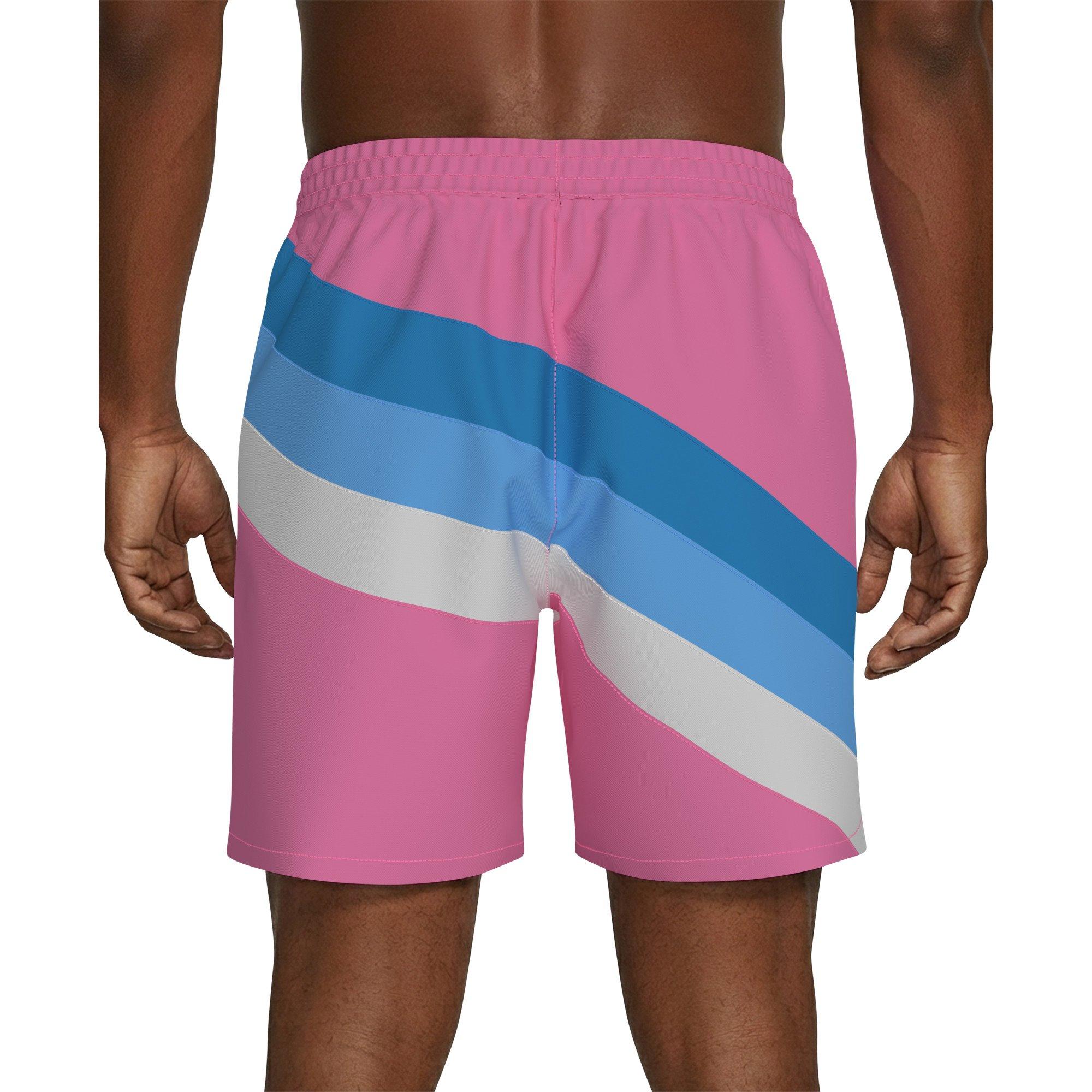 Nike Men's Swim Breaker Fully Lined 7" Volley Swim Shorts - PINK Thumbnail View 2