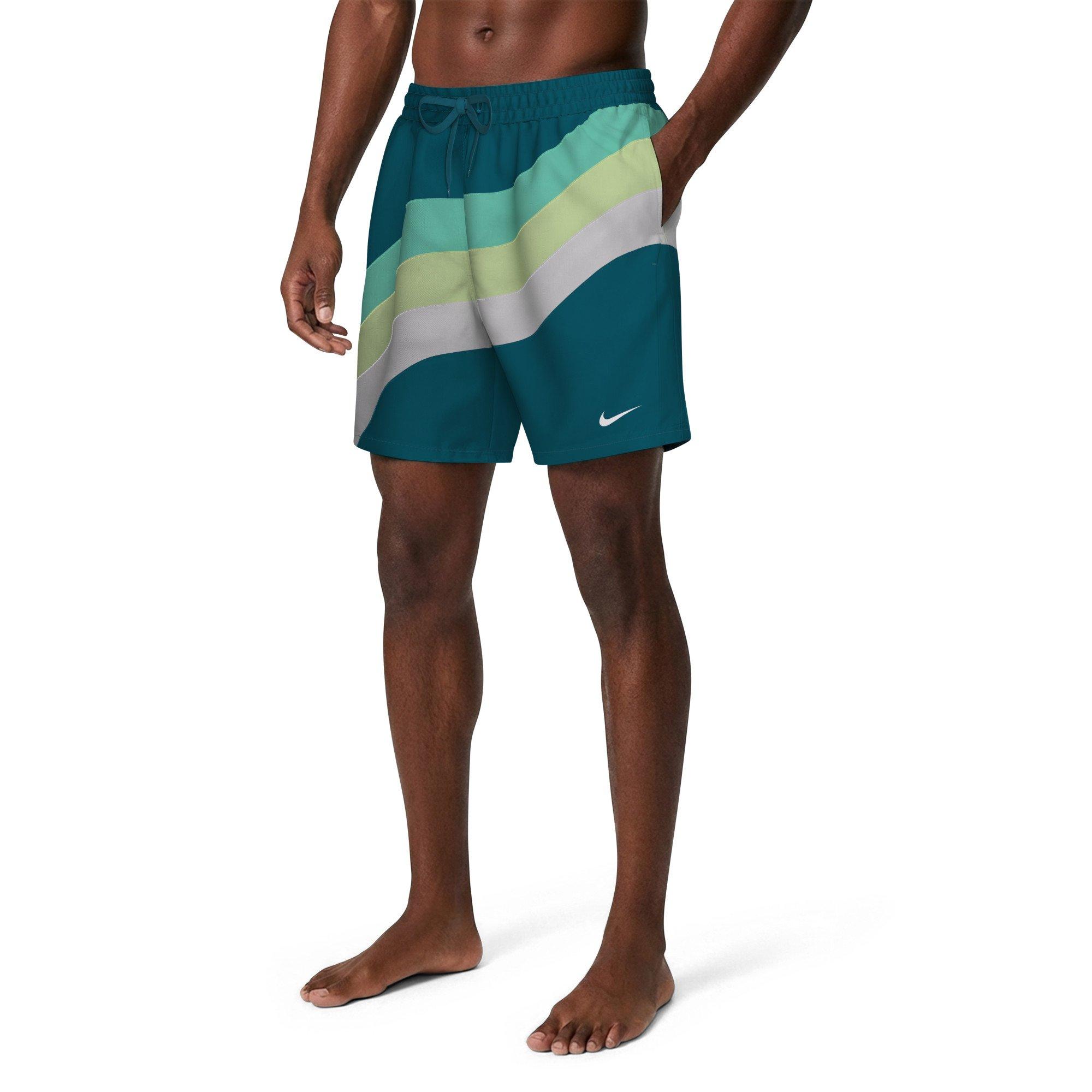 Nike Men's Swim Breaker Fully Lined 7" Volley Swim Shorts - TEAL Thumbnail View 3