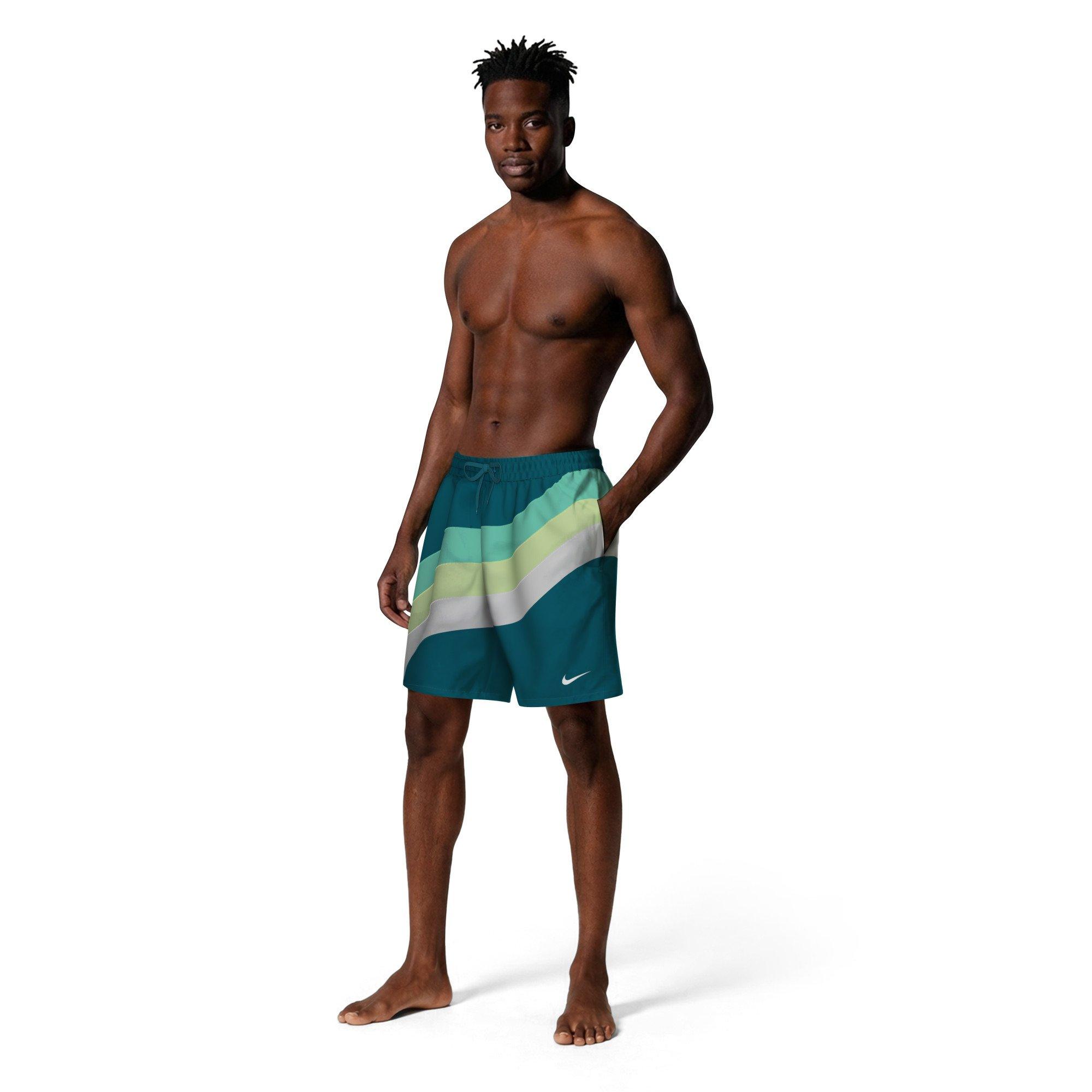 Nike Men's Swim Breaker Fully Lined 7" Volley Swim Shorts - TEAL Thumbnail View 7