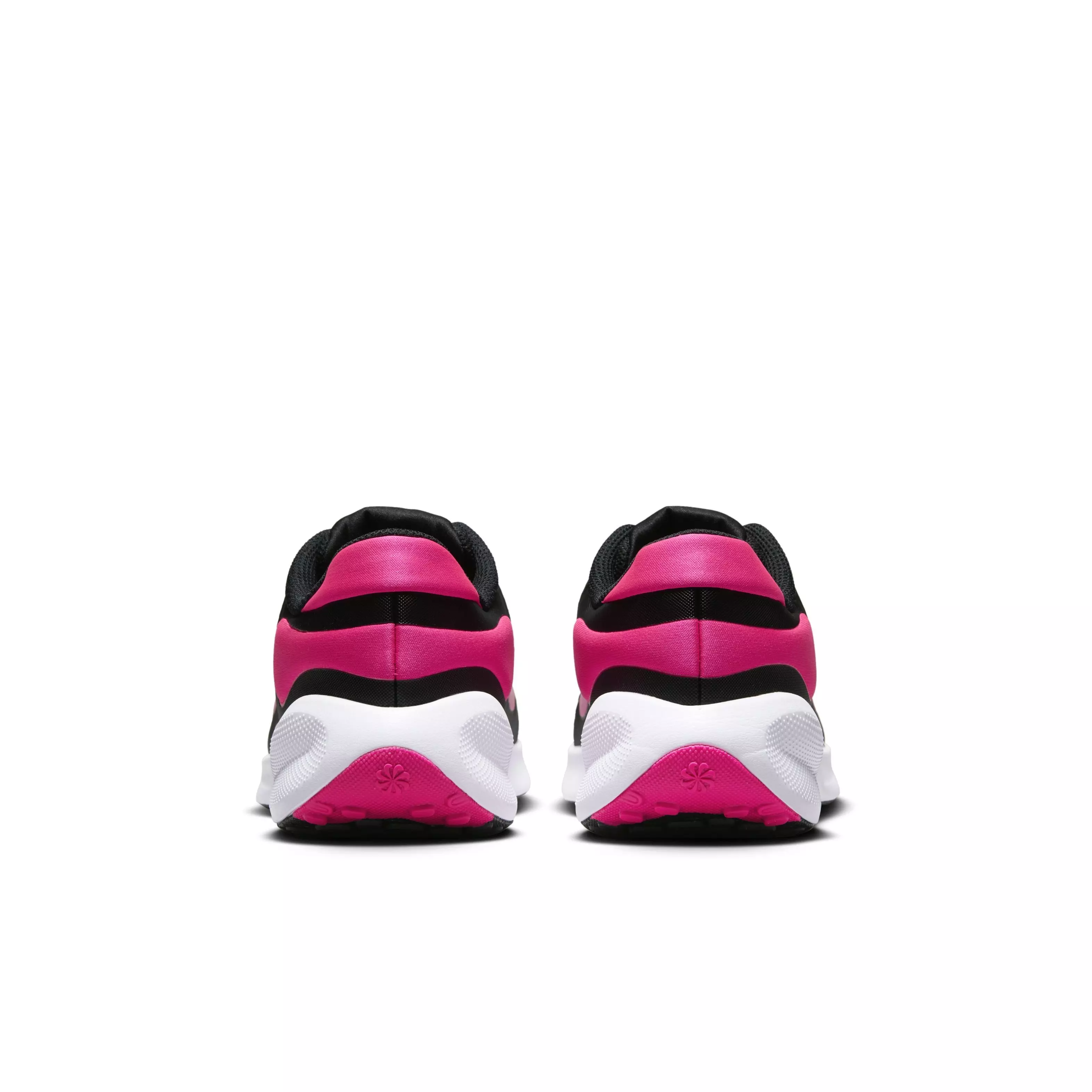 Nike Revolution 7 "Black/White/Hyper Pink" Grade School Girls' Running Shoe - BLACK/WHITE/PINK