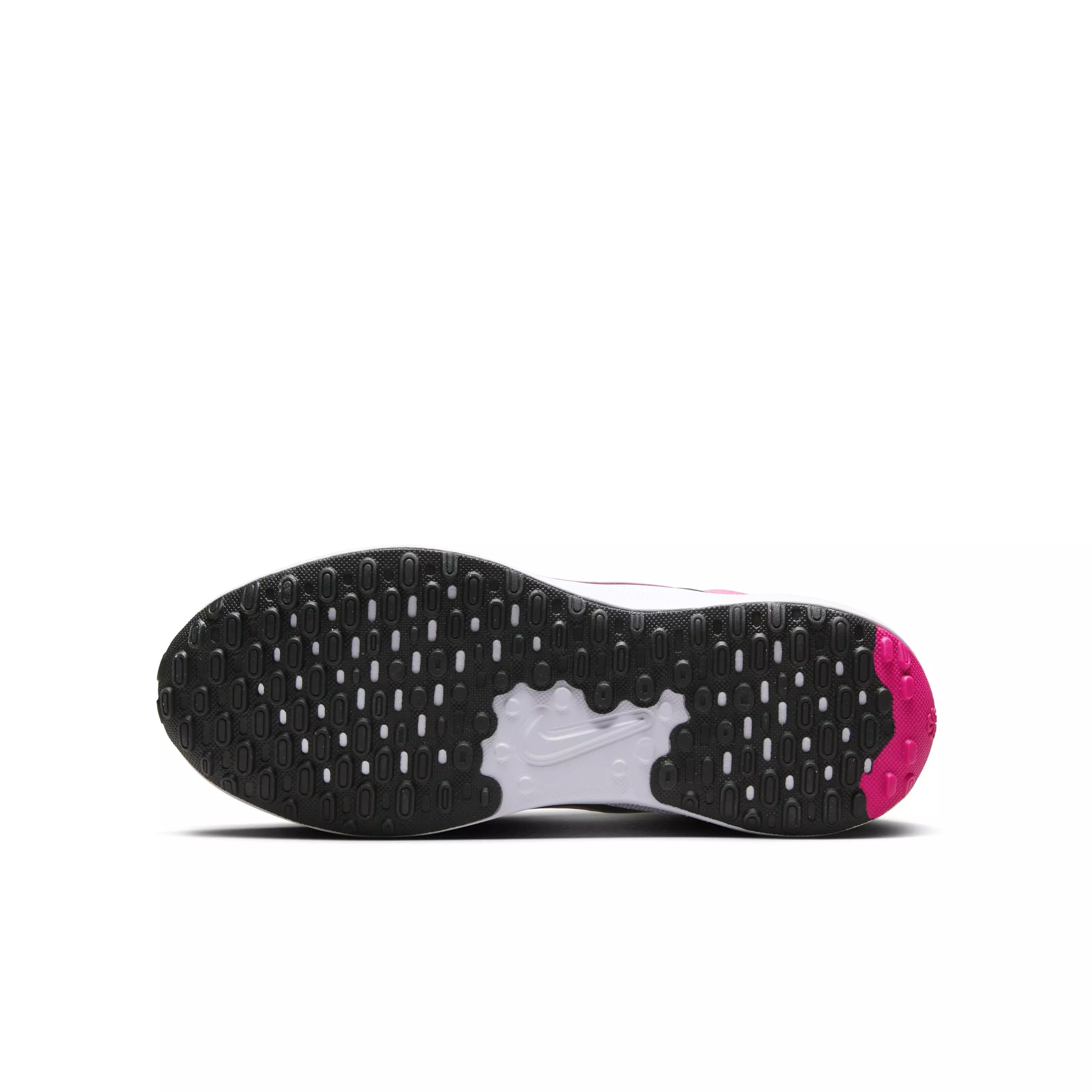 Nike Revolution 7 "Black/White/Hyper Pink" Grade School Girls' Running Shoe - BLACK/WHITE/PINK