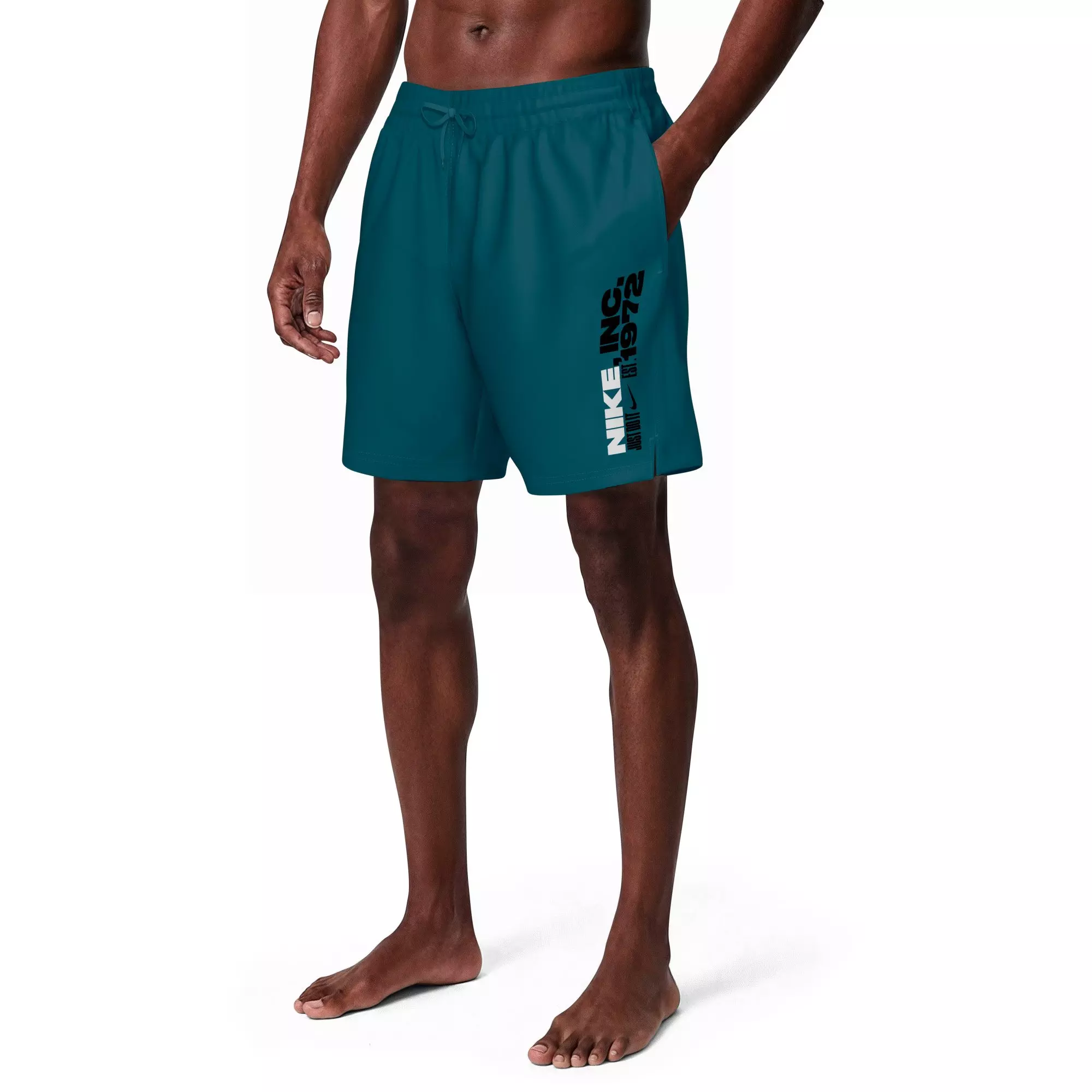 Nike Men's Swim Breaker 7" Fully Lined Volley Short - GREEN