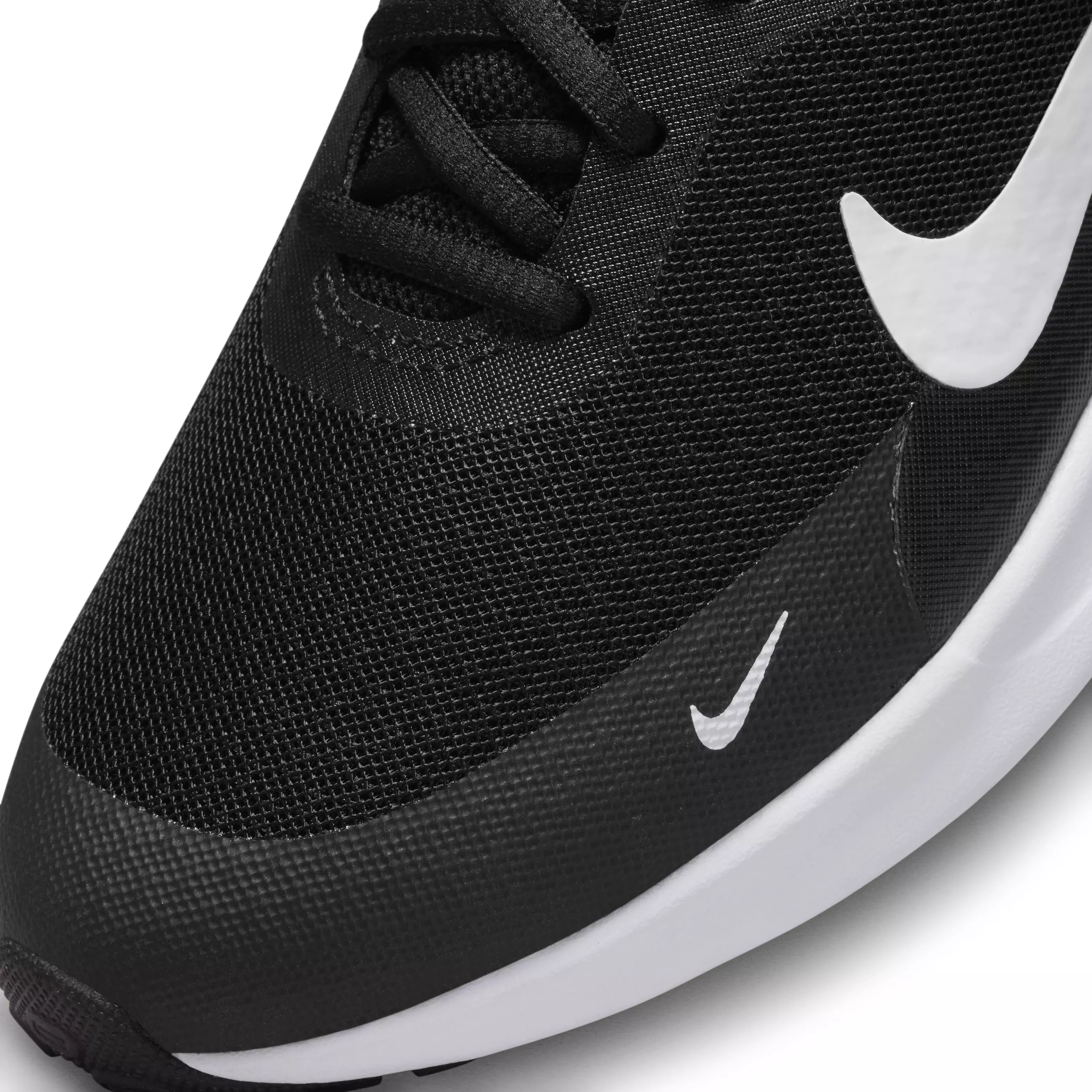 Nike Revolution 7 "Black/White/White" Grade School Boys' Running Shoe - BLACK/WHITE/WHITE