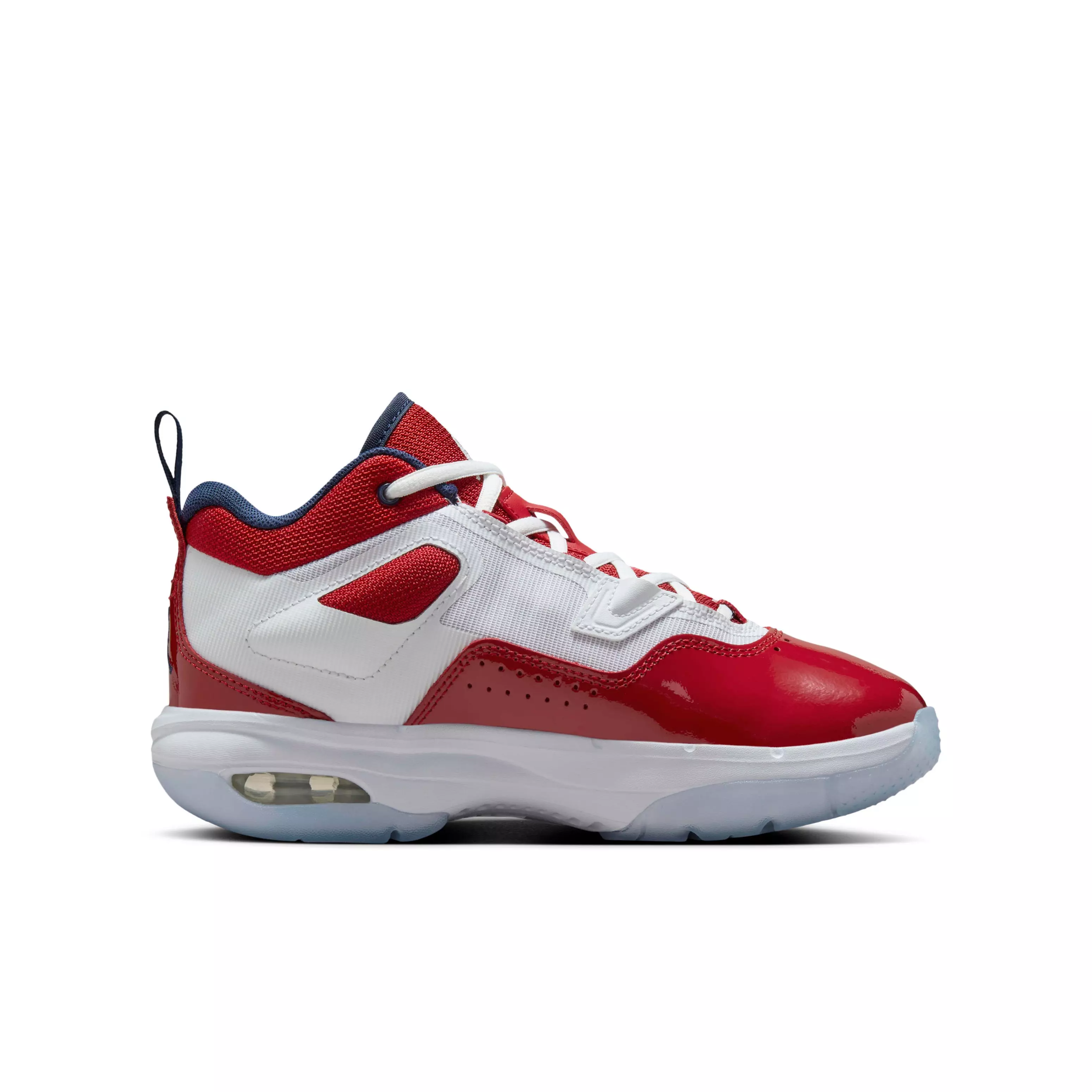 Jordan Stay Loyal 3 "White/Midnight Navy/Varsity Red" Grade School Boys' Shoe - WHITE/NAVY/RED