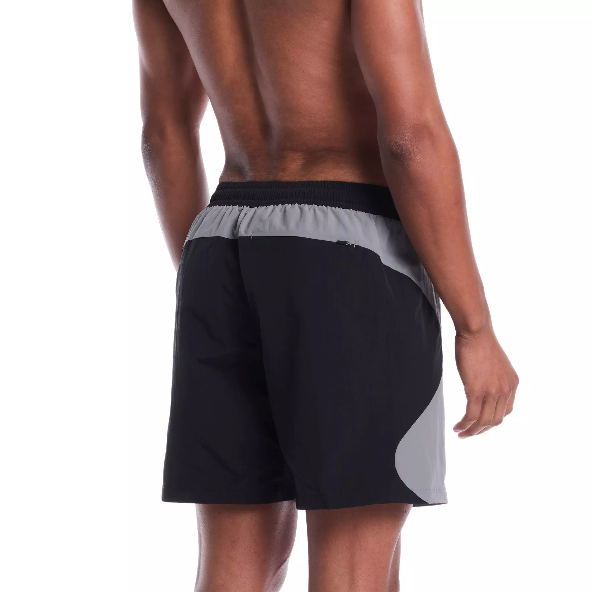Nike Men's Swim 7" Fully Lined Color Block Volley Swim Shorts - BLACK