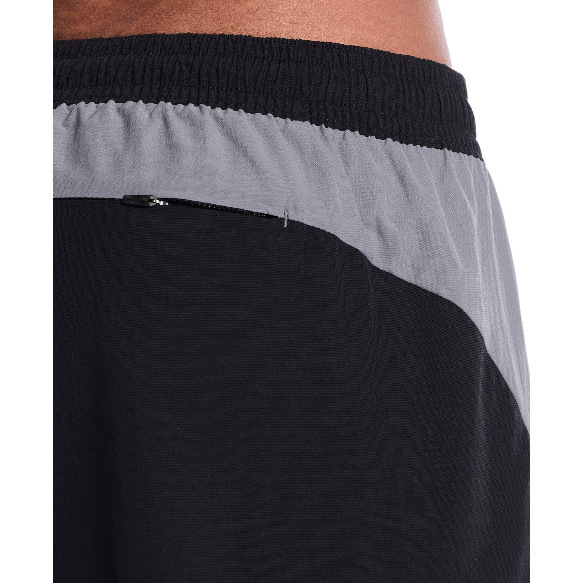 Nike Men's Swim 7" Fully Lined Color Block Volley Swim Shorts - BLACK Thumbnail View 5