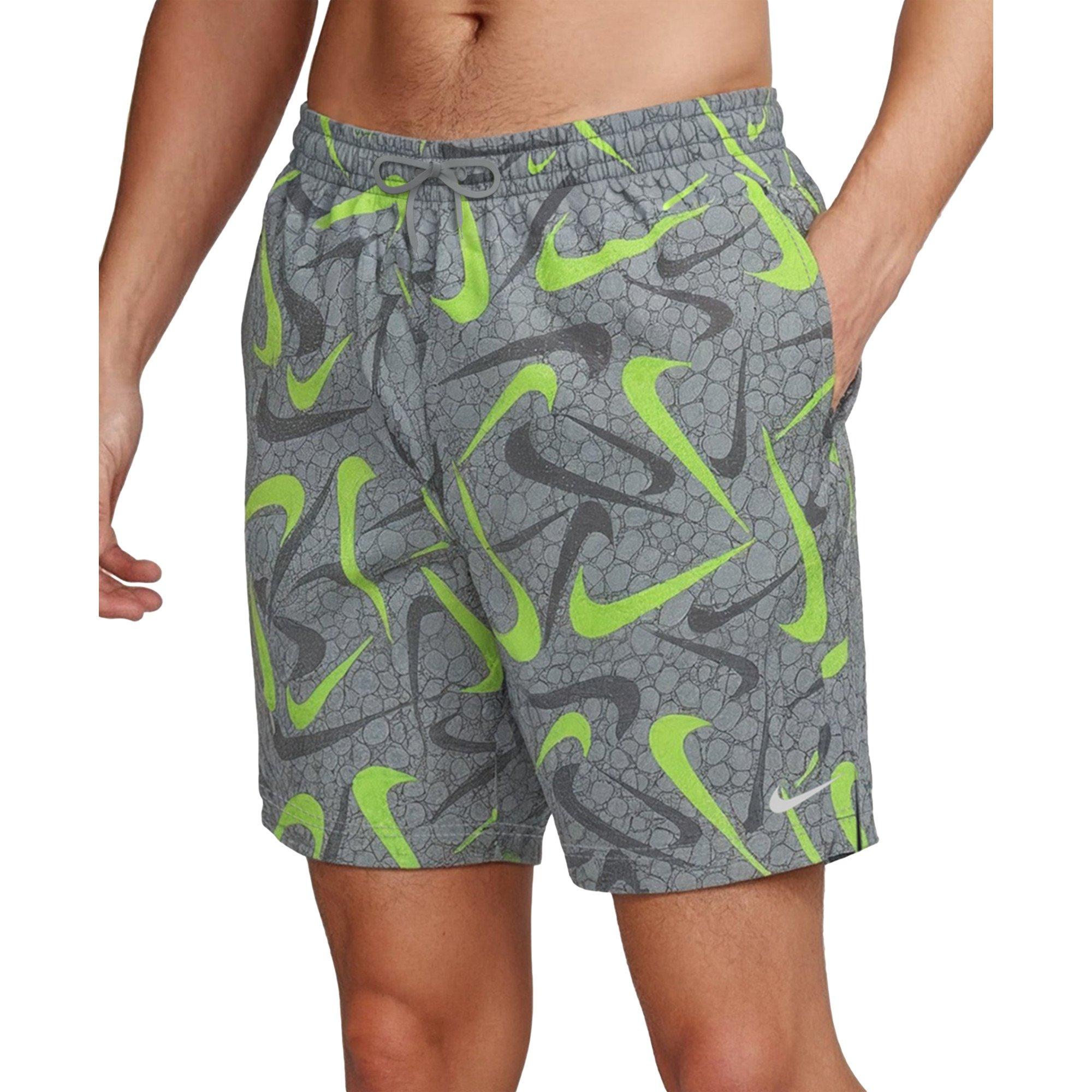 Nike Men's Swim Breaker 7" Brief-Lined Volley Swim Shorts - GREY Thumbnail View 1