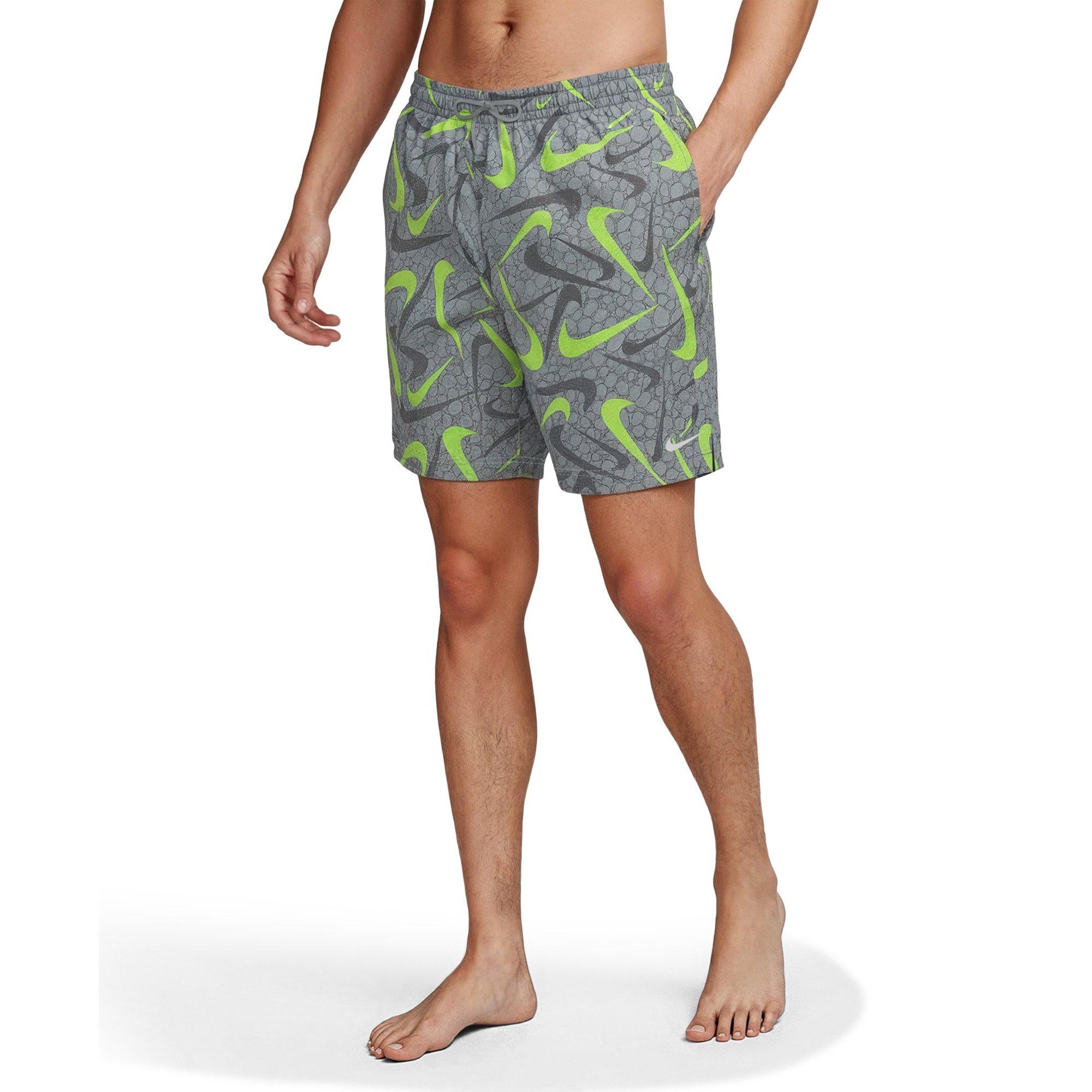 Nike Men's Swim Breaker 7" Brief-Lined Volley Swim Shorts - GREY Thumbnail View 3