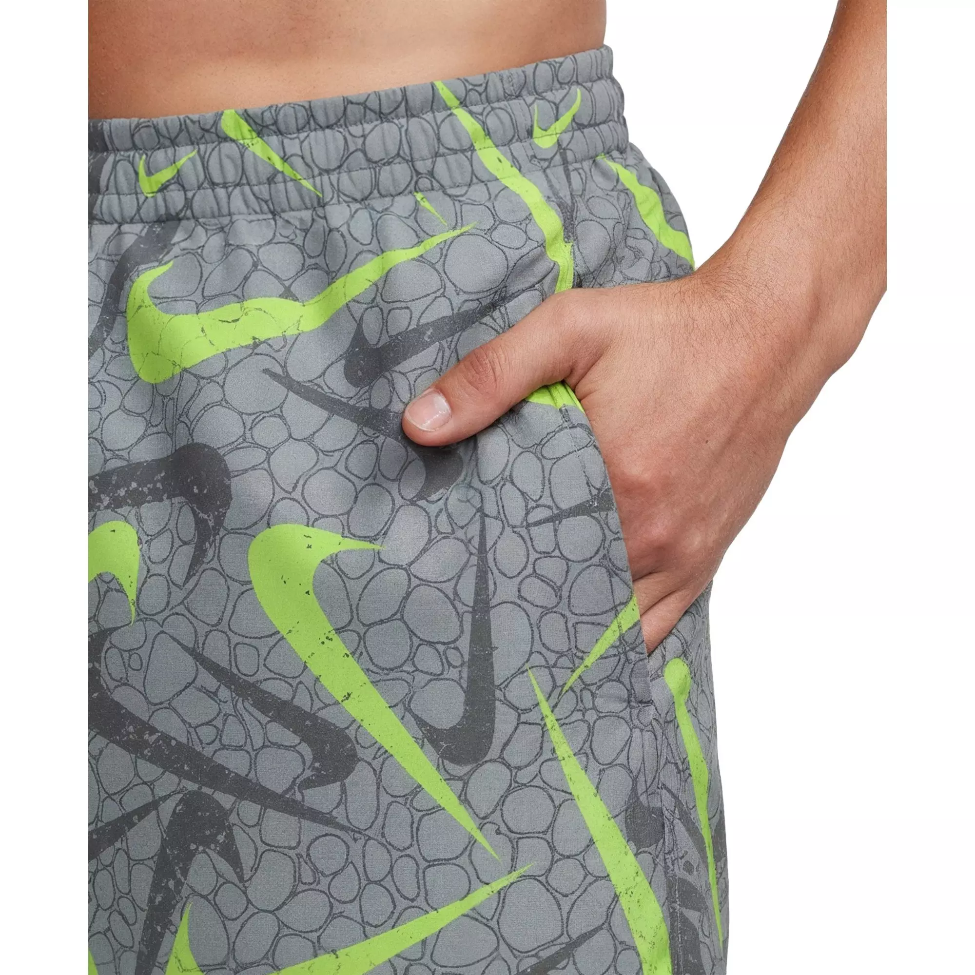 Nike Men's Swim Breaker 7" Brief-Lined Volley Swim Shorts - GREY