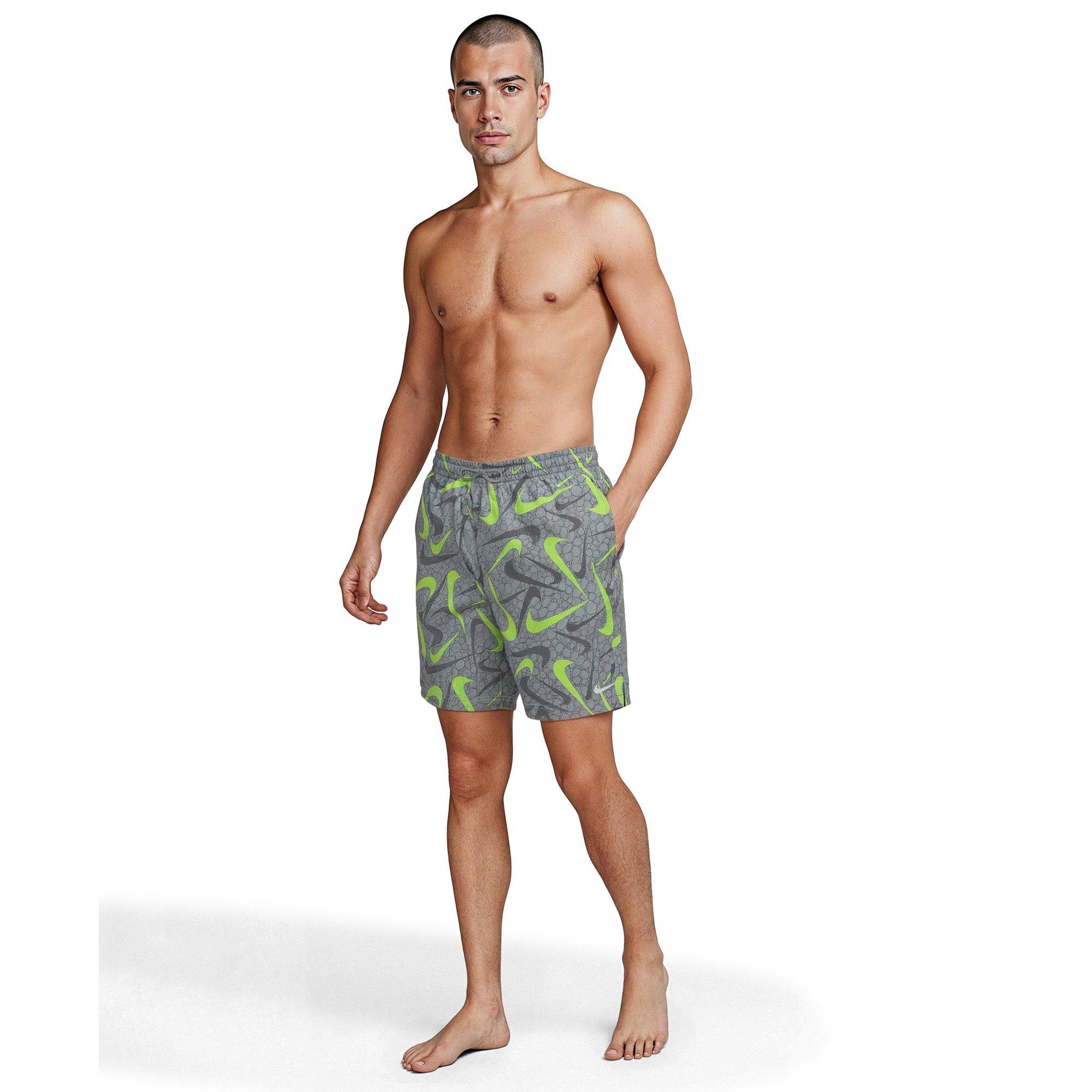 Nike Men's Swim Breaker 7" Brief-Lined Volley Swim Shorts - GREY Thumbnail View 7