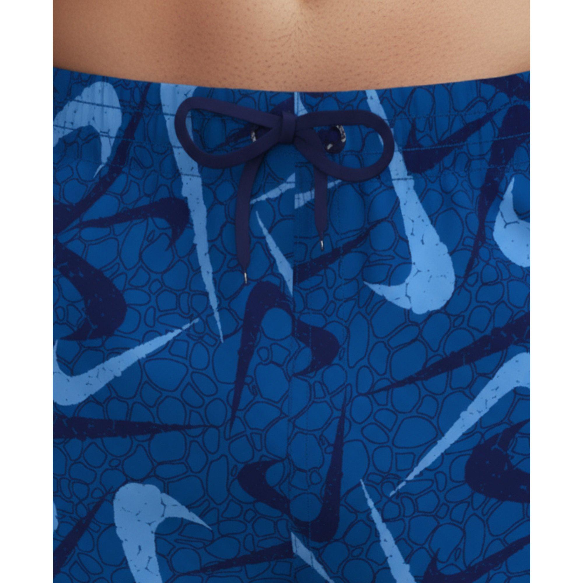 Nike Men's Swim Breaker 7" Brief-Lined Volley Swim Shorts - BLUE Thumbnail View 3