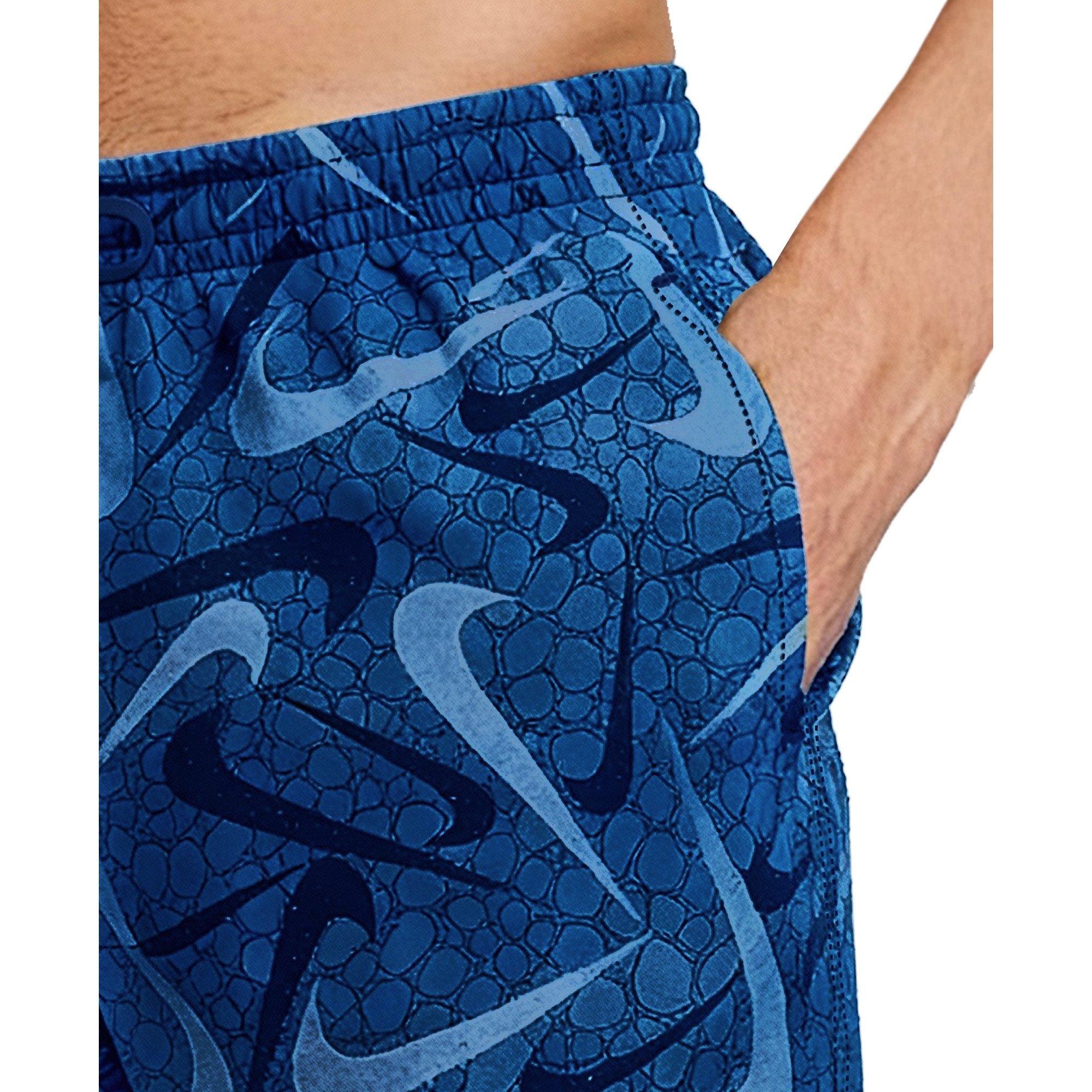 Nike Men's Swim Breaker 7" Brief-Lined Volley Swim Shorts - BLUE Thumbnail View 4