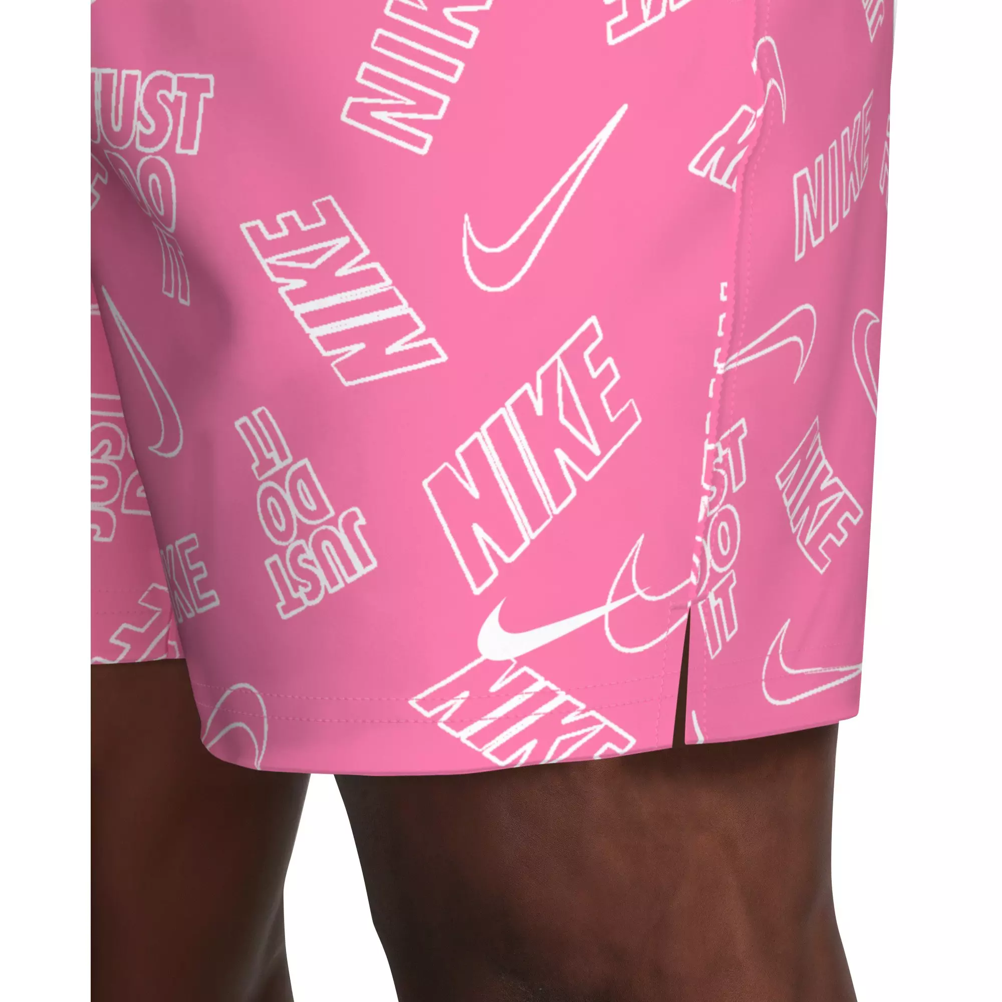 Nike Men's Swim Breaker 7" Brief-Lined Volley Swim Shorts - PINK