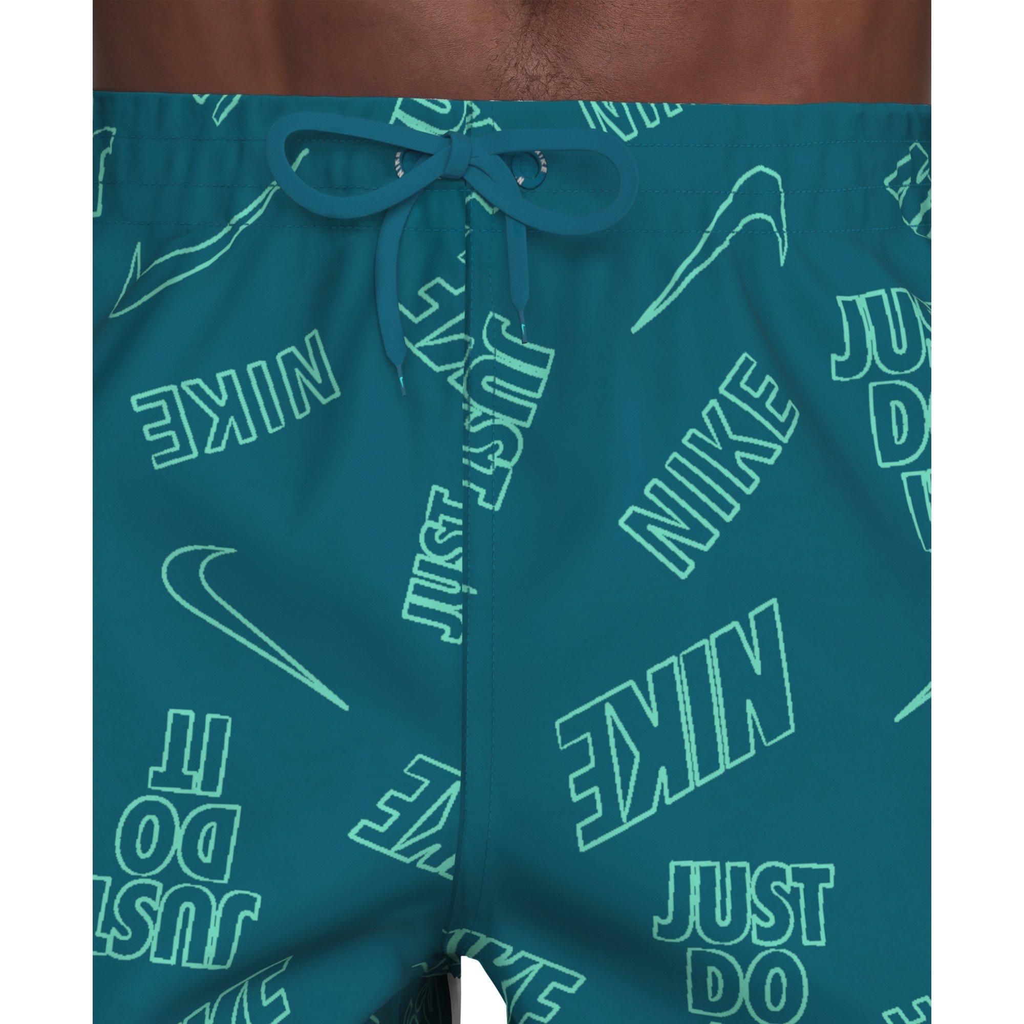 Nike Men's Swim Breaker 7" Brief-Lined Volley Swim Shorts - GREEN Thumbnail View 3