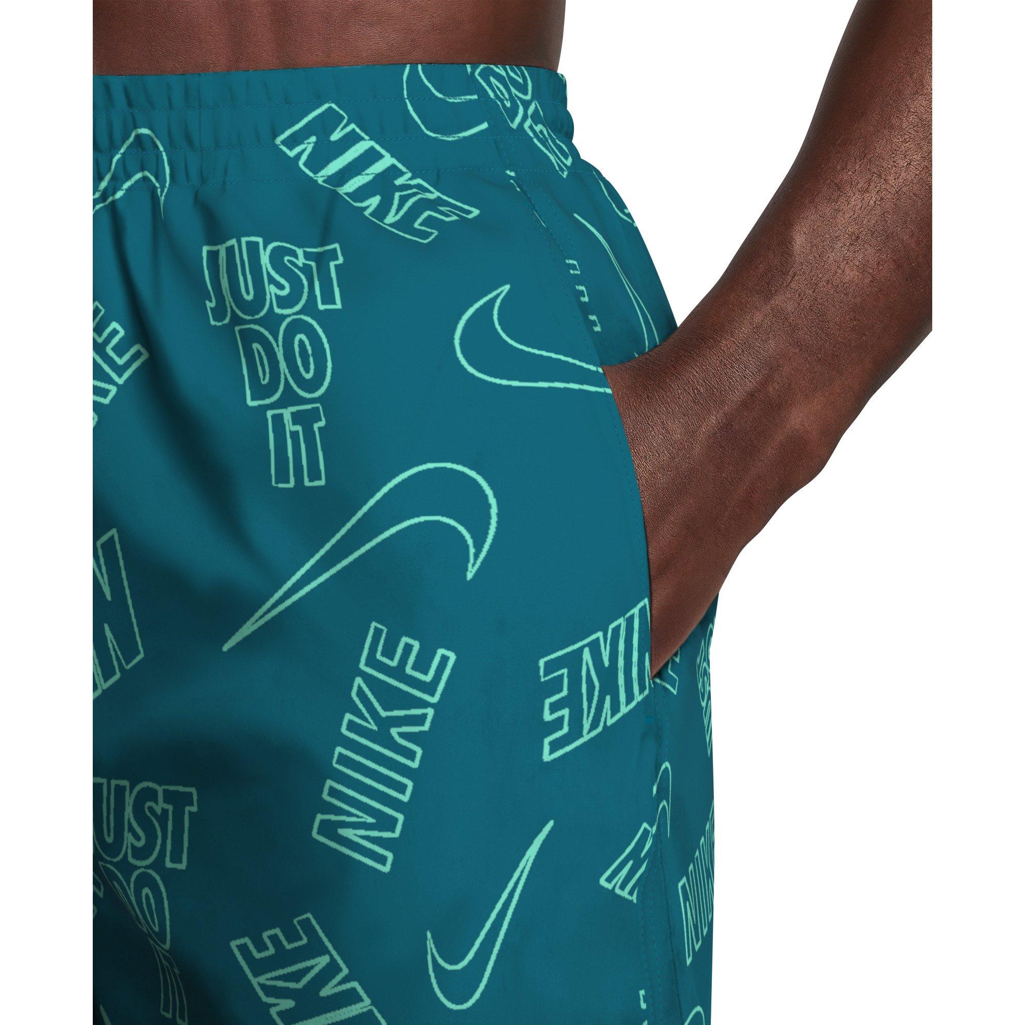 Nike Men's Swim Breaker 7" Brief-Lined Volley Swim Shorts - GREEN Thumbnail View 4