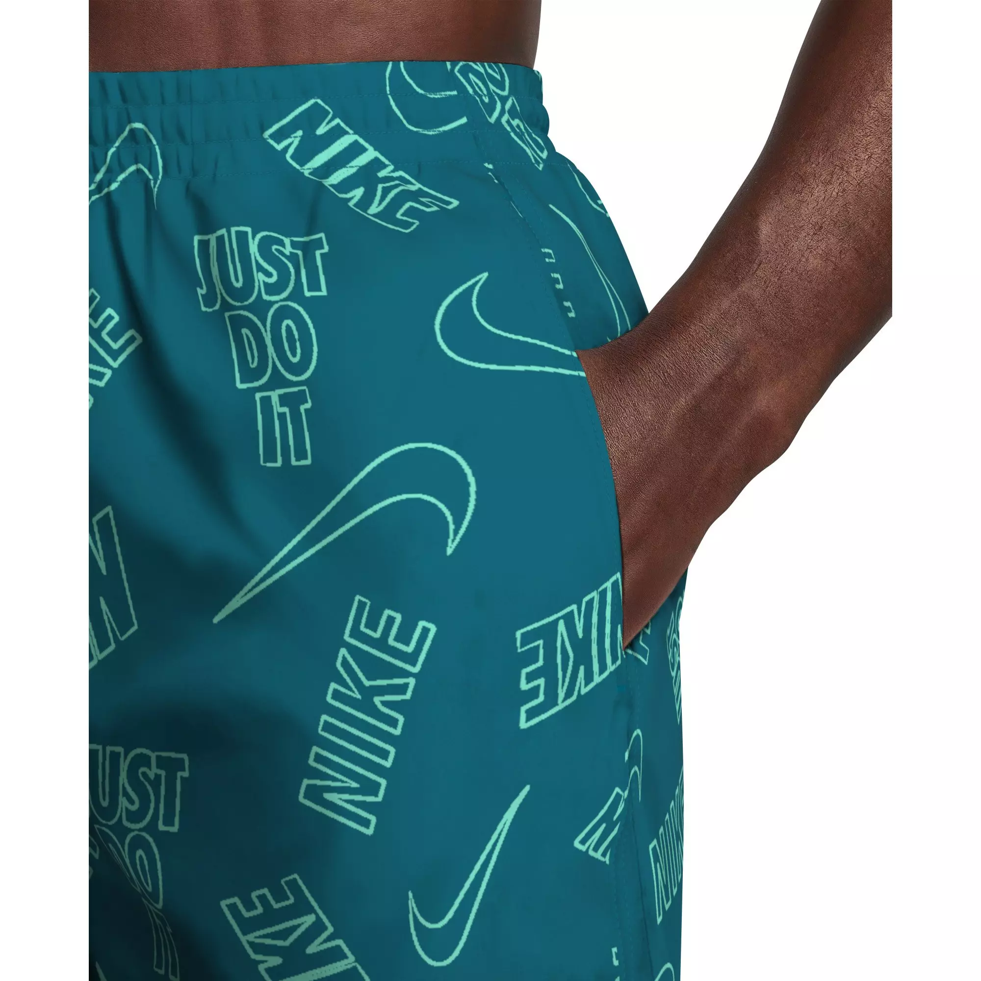 Nike Men's Swim Breaker 7" Brief-Lined Volley Swim Shorts - GREEN