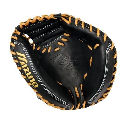 Mizuno GMP-2000 Pro 33.5" Premium Catcher's Mitt Baseball Glove RHT - BLACK Thumbnail View 2