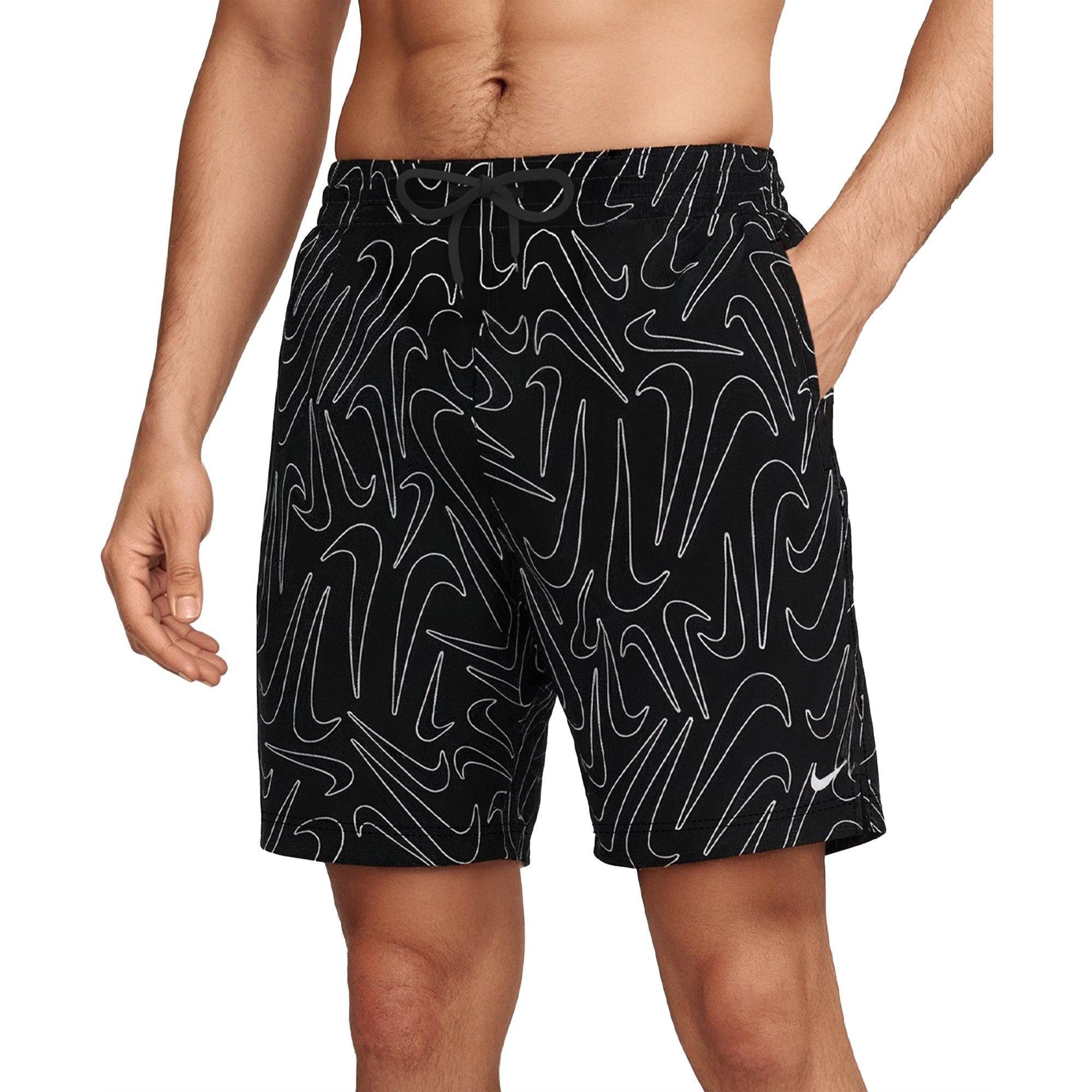 Nike Men's Swim Breaker Brief-Lined Volley Swim Shorts - BLACK Thumbnail View 1