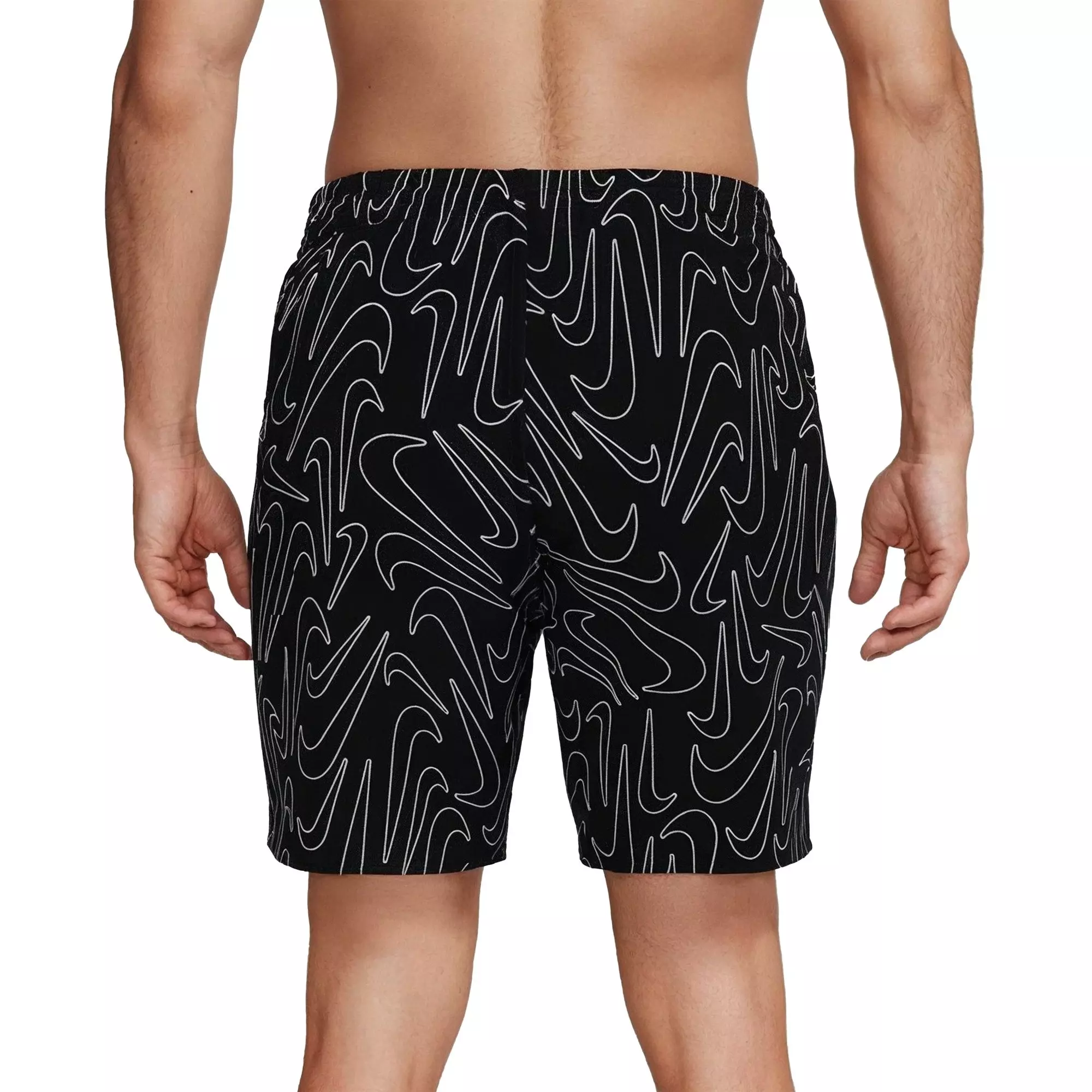 Nike Men's Swim Breaker Brief-Lined 7" Volley Swim Shorts - BLACK