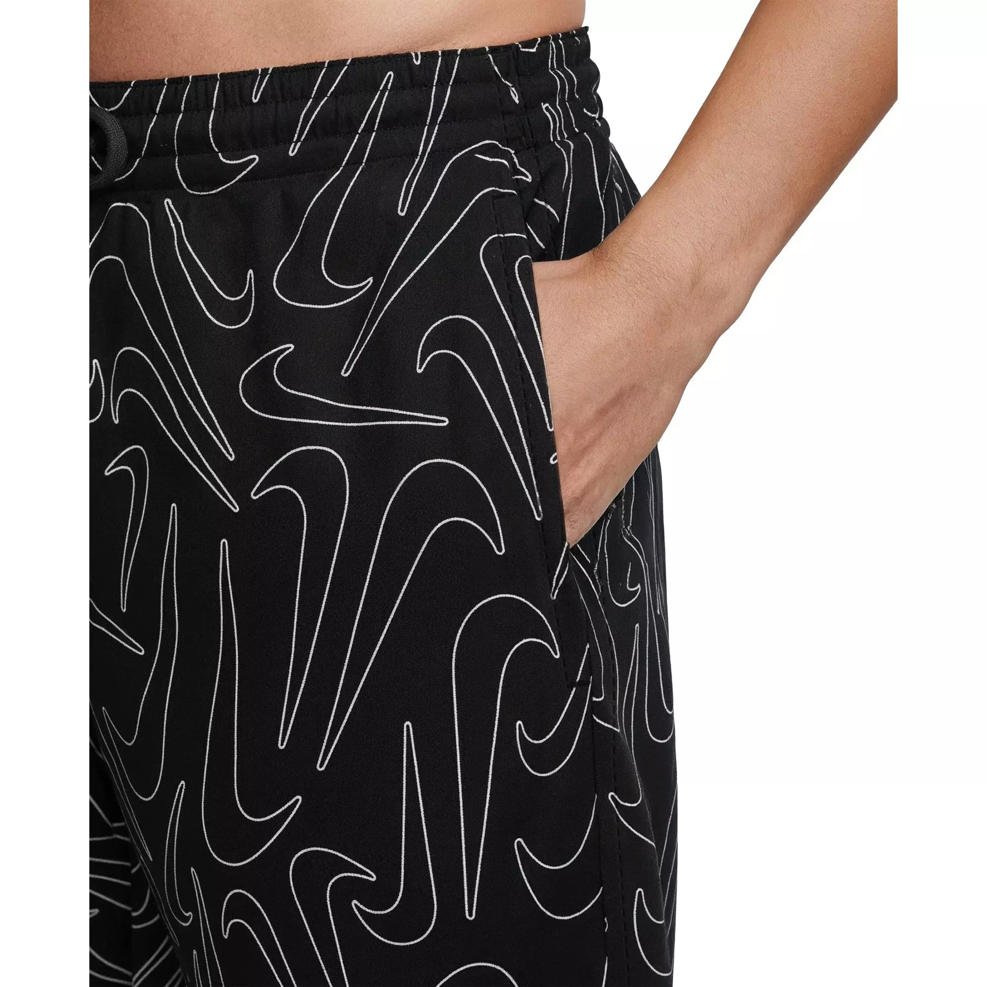 Nike Men's Swim Breaker Brief-Lined 7" Volley Swim Shorts - BLACK