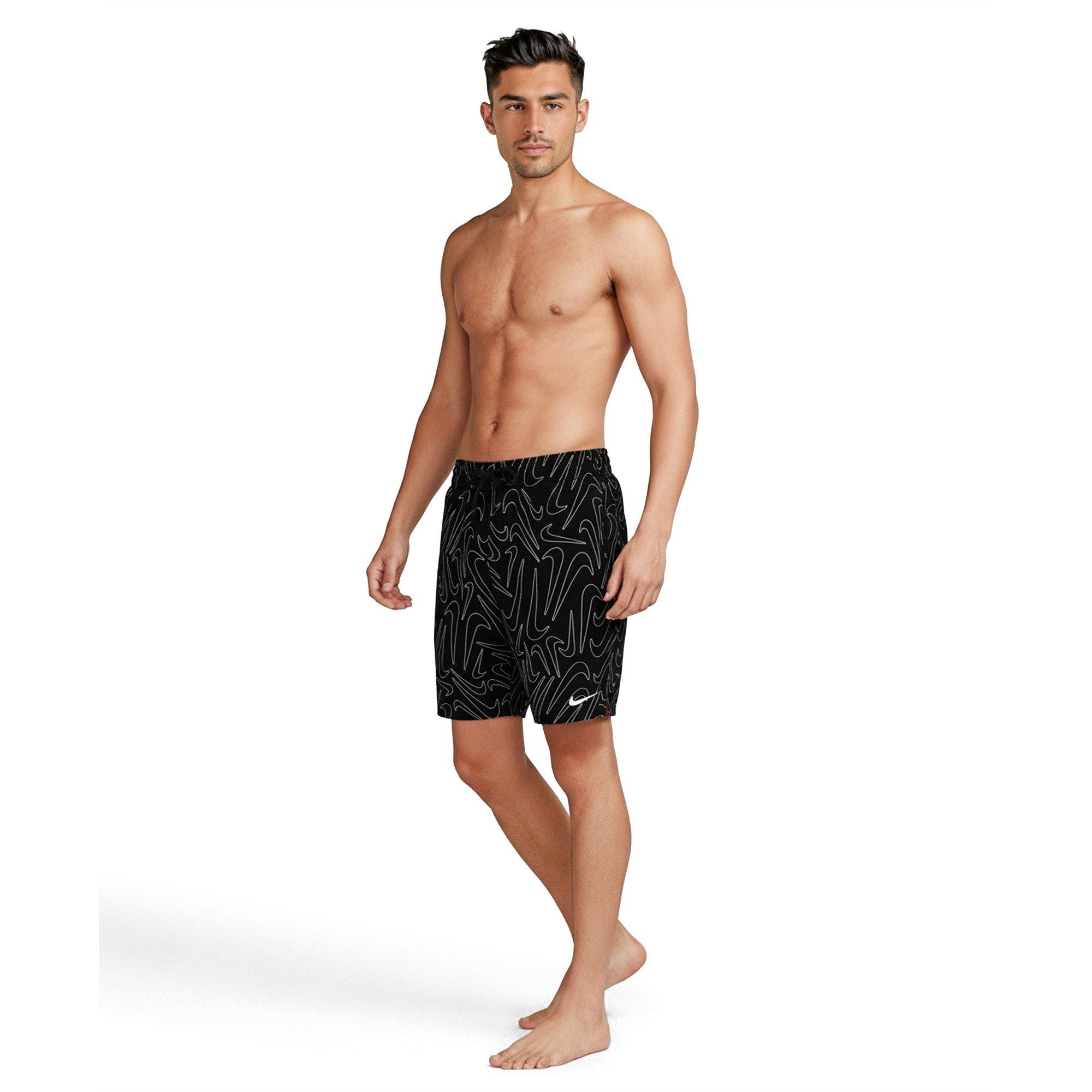 Nike Men's Swim Breaker Brief-Lined Volley Swim Shorts - BLACK Thumbnail View 7