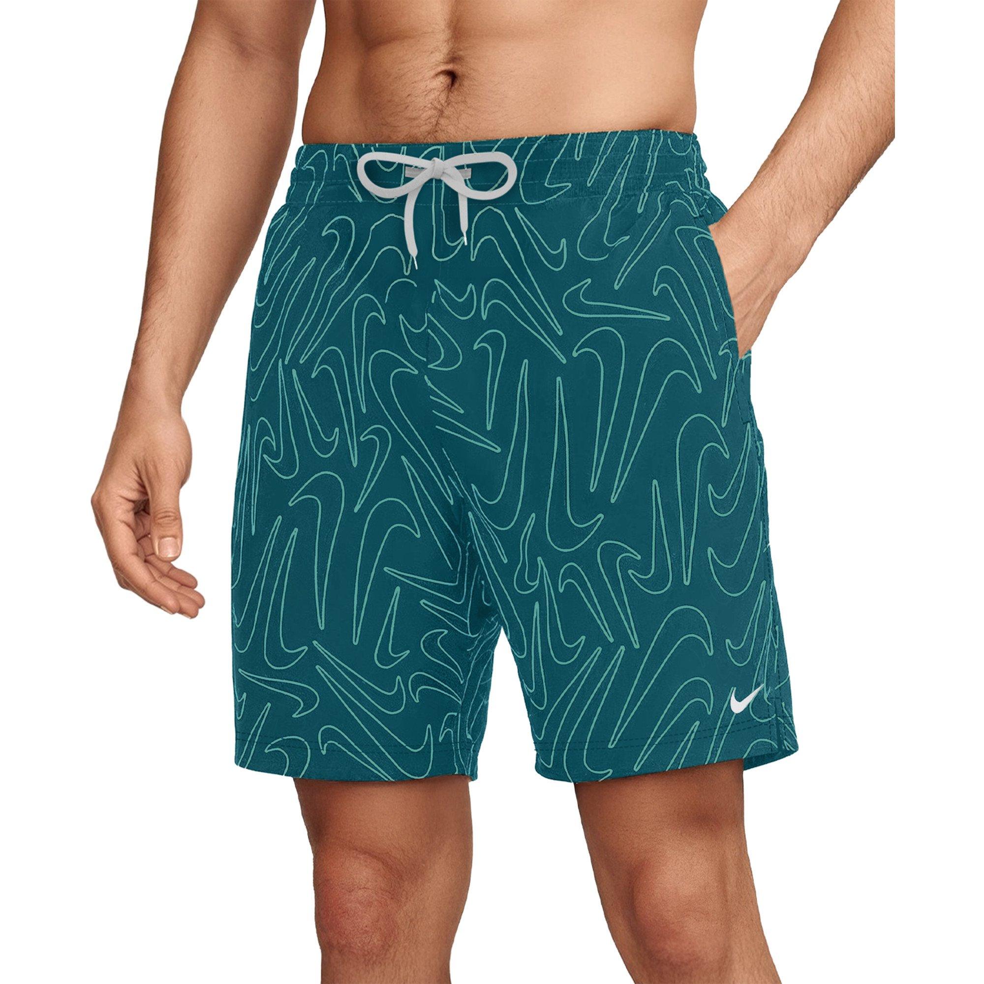 Nike Men's Swim Breaker Brief-Lined 7" Volley Swim Shorts - TEAL Thumbnail View 1