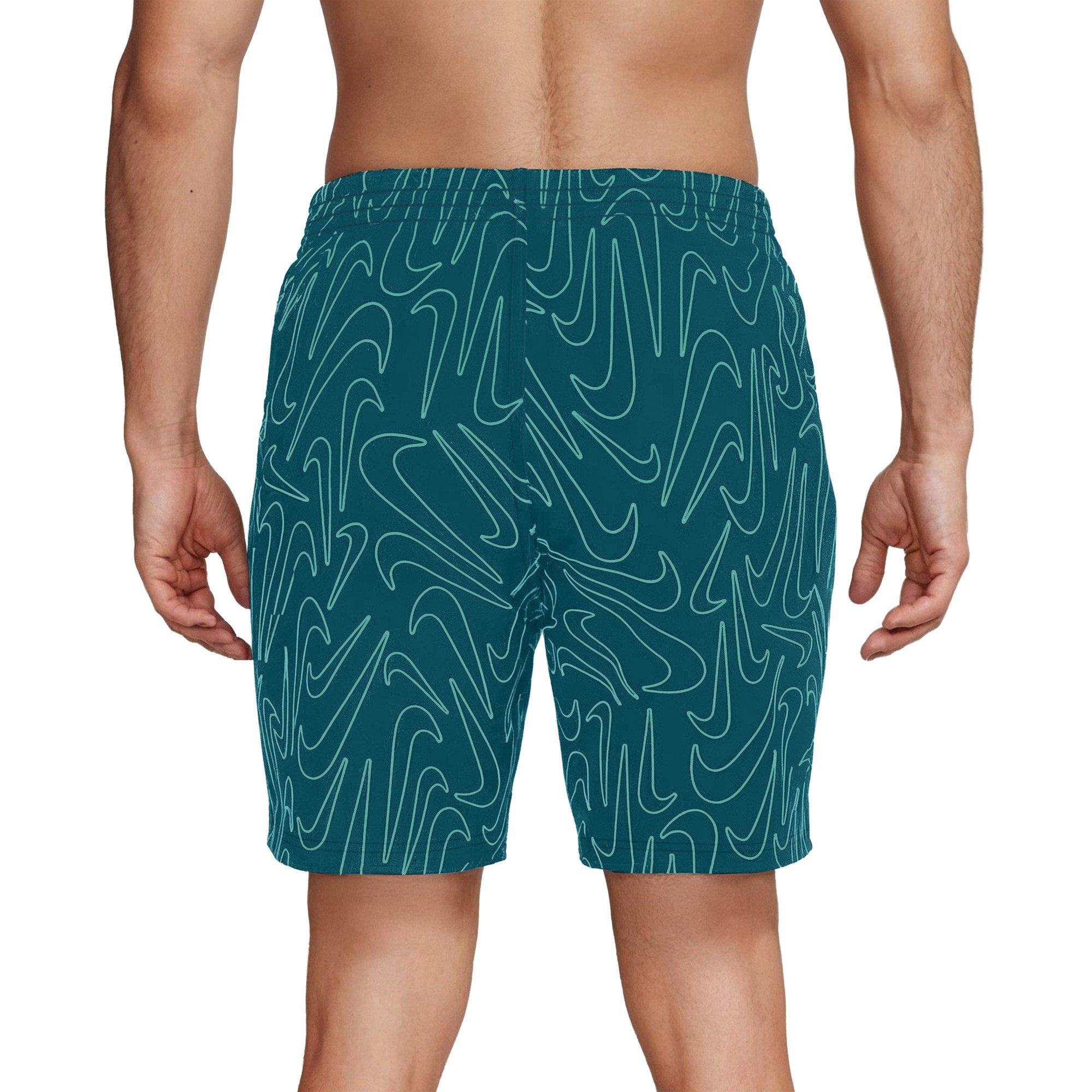 Nike Men's Swim Breaker Brief-Lined Volley Swim Shorts - TEAL Thumbnail View 2