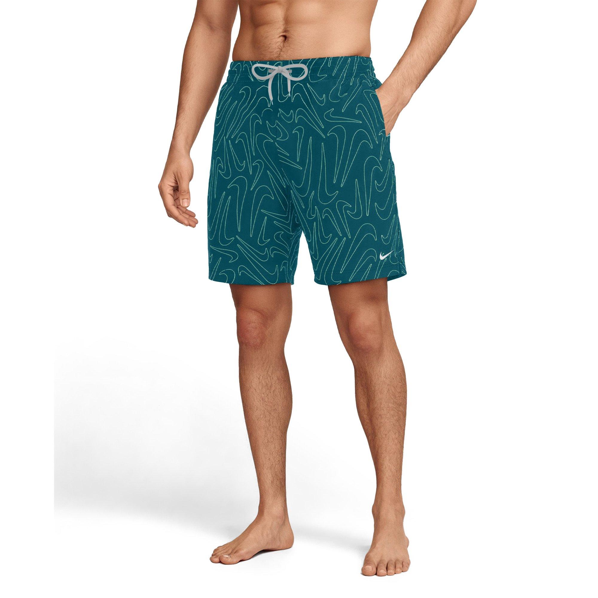 Nike Men's Swim Breaker Brief-Lined 7" Volley Swim Shorts - TEAL Thumbnail View 3