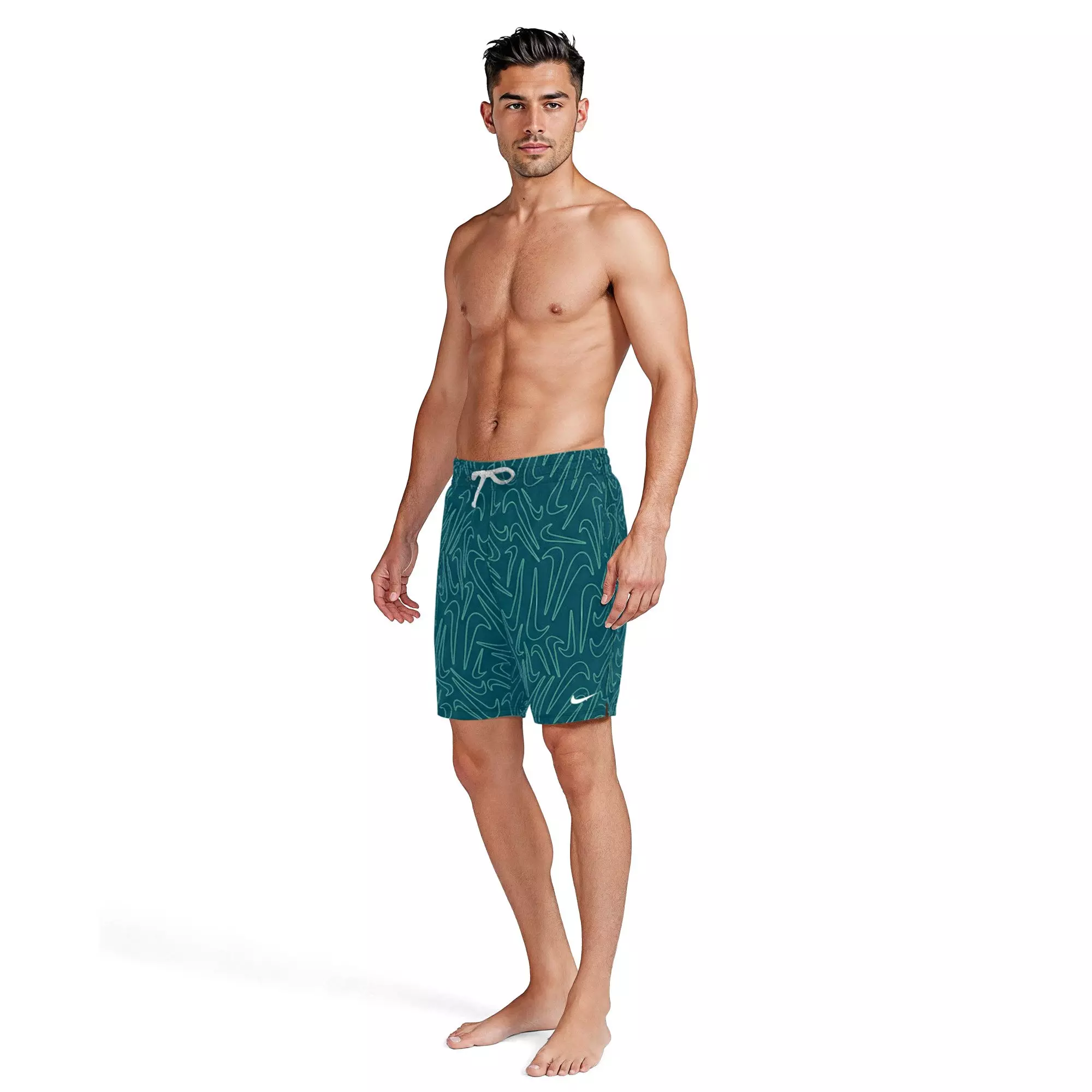 Nike Men's Swim Breaker Brief-Lined Volley Swim Shorts - TEAL