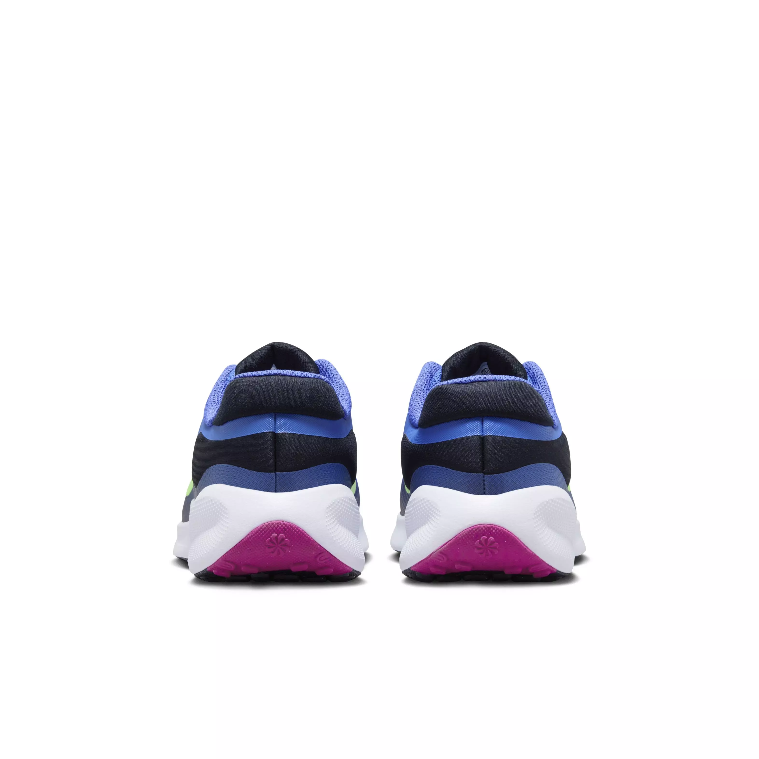 Nike Revolution 7 "Light Ultramarine/Dark Obsidian/White/Lime Blast" Grade School Kids' Running Shoe - LT ULTRAMARINE/DK OBSIDIAN/WHITE/LIME