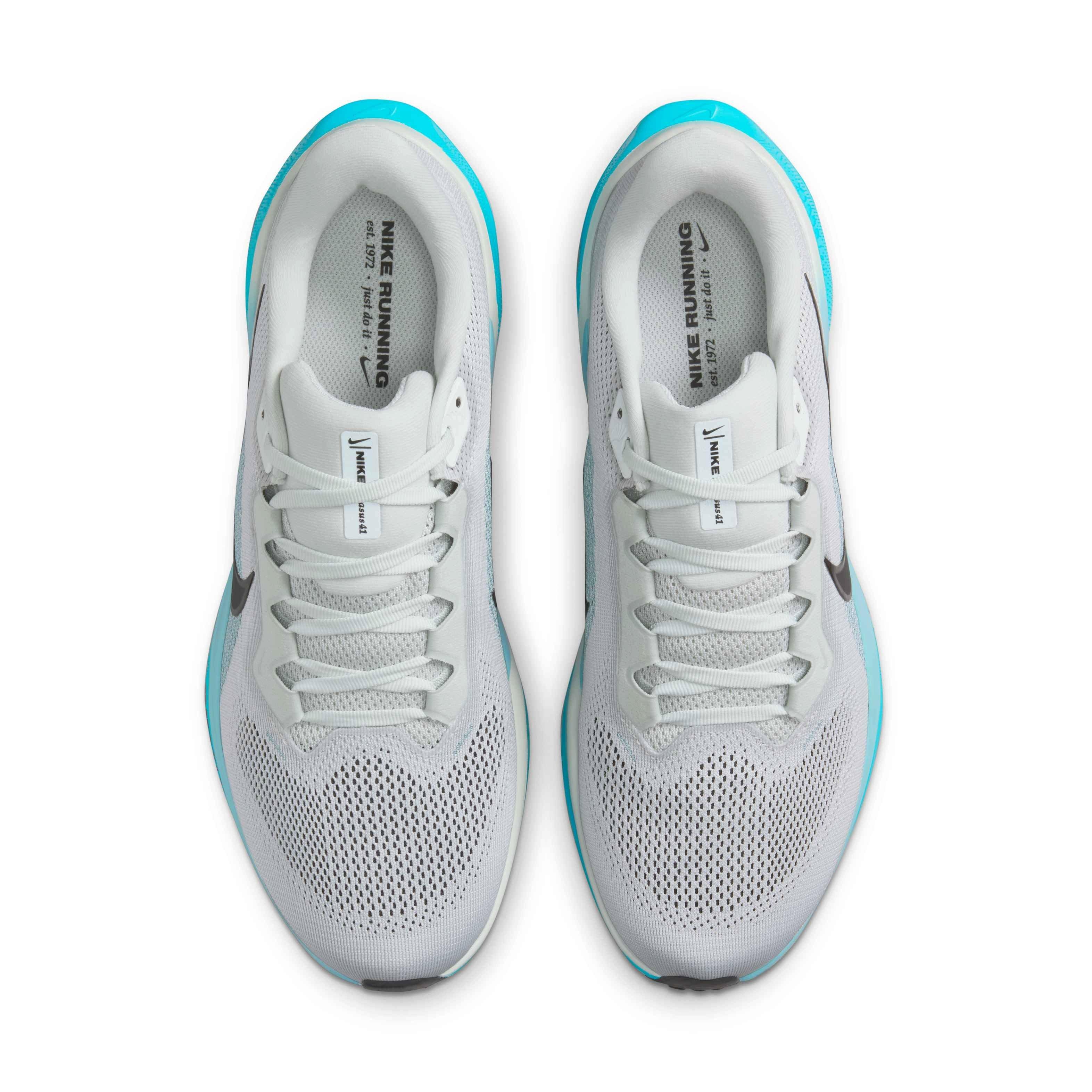 Nike Pegasus 41 "Light Silver/Denim Turquoise/Dusty Cactus/Black" Men's Running Shoe - LT SILVER/TURQUOISE/CACTUS/BLACK Thumbnail View 4