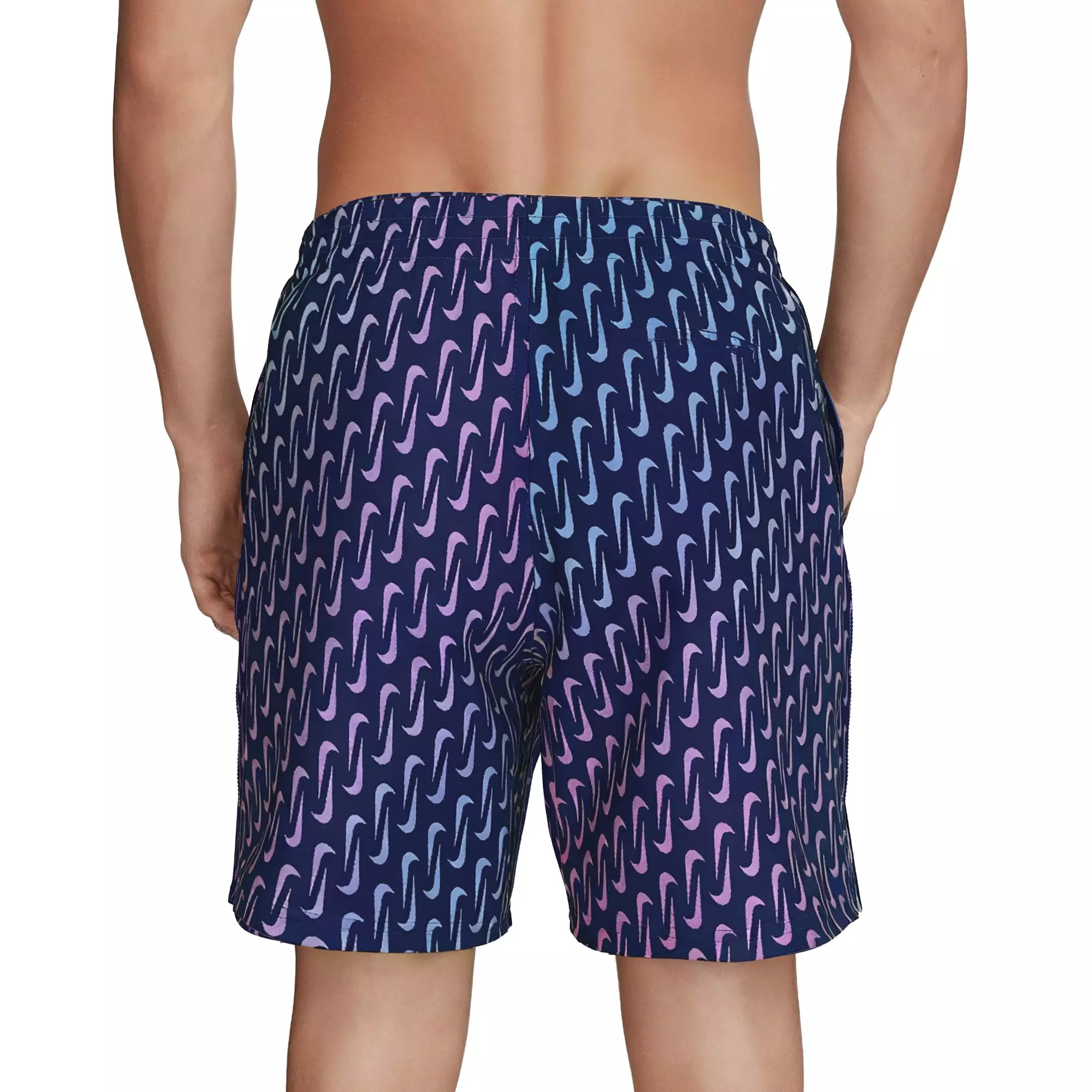 Nike Men's Swim 7" Brief-Lined Breaker Volley Swim Shorts - NAVY