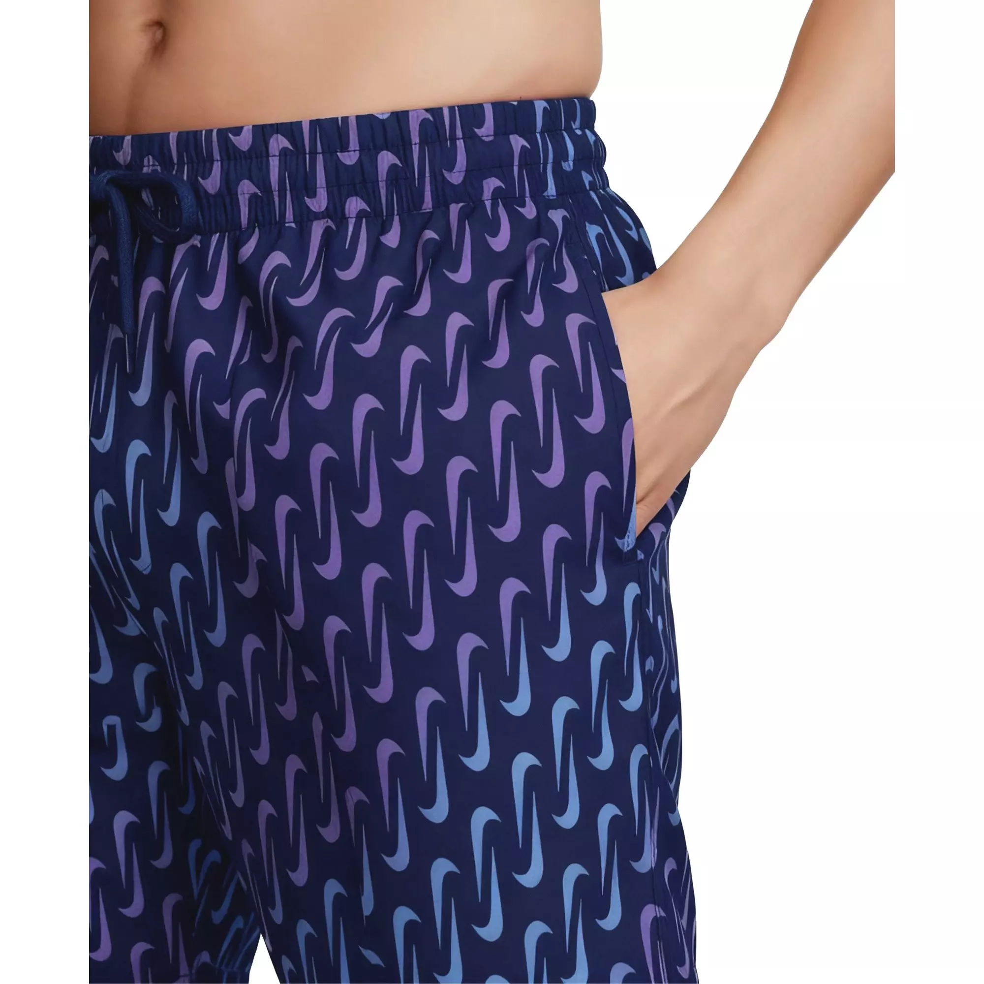 Nike Men's Swim 7" Brief-Lined Breaker Volley Swim Shorts - NAVY