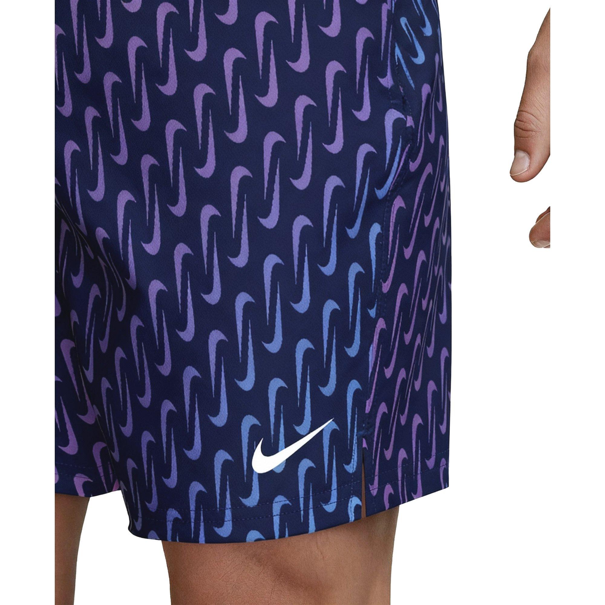 Nike Men's Swim 7" Brief-Lined Breaker Volley Swim Shorts - NAVY Thumbnail View 6