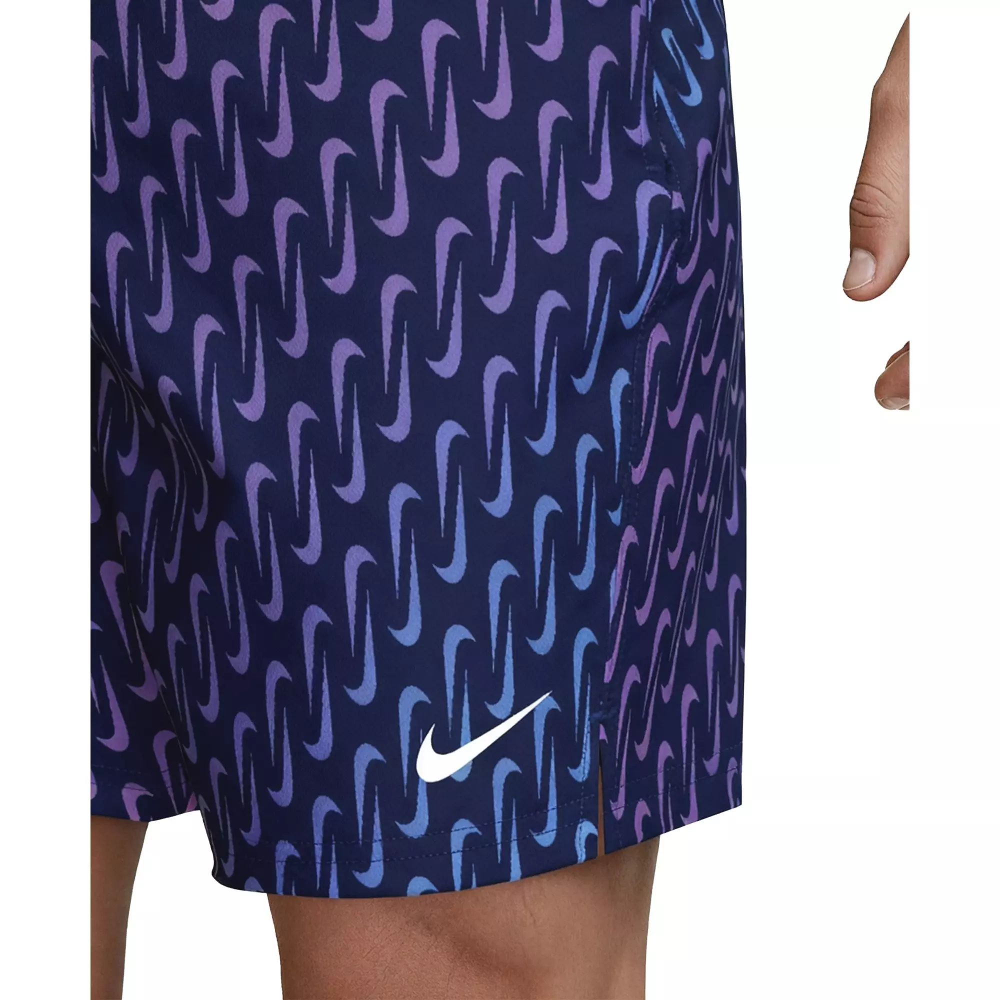 Nike Men's Swim 7" Brief-Lined Breaker Volley Swim Shorts - NAVY