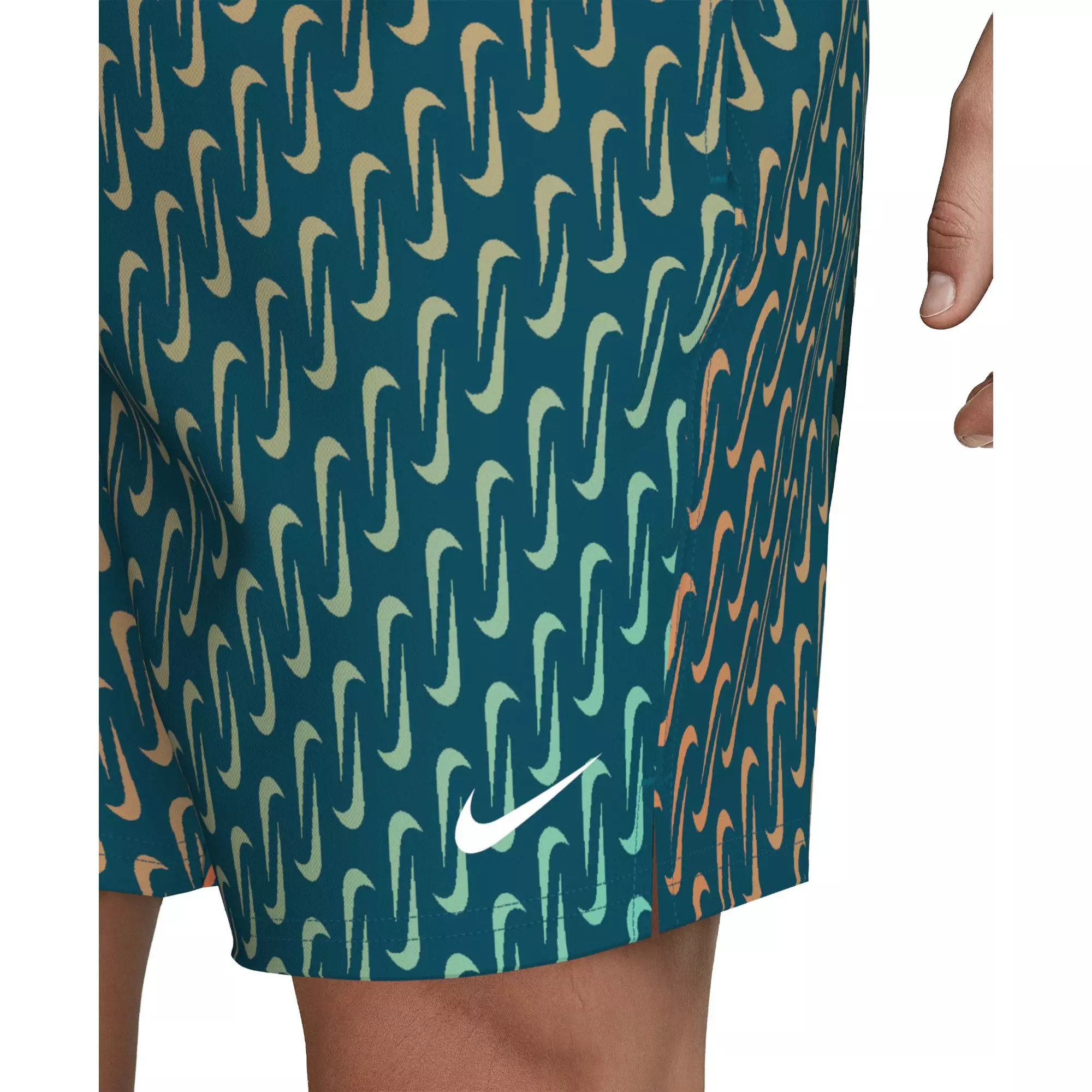 Nike Men's Swim 7" Brief-Lined Breaker Volley Swim Shorts - TEAL