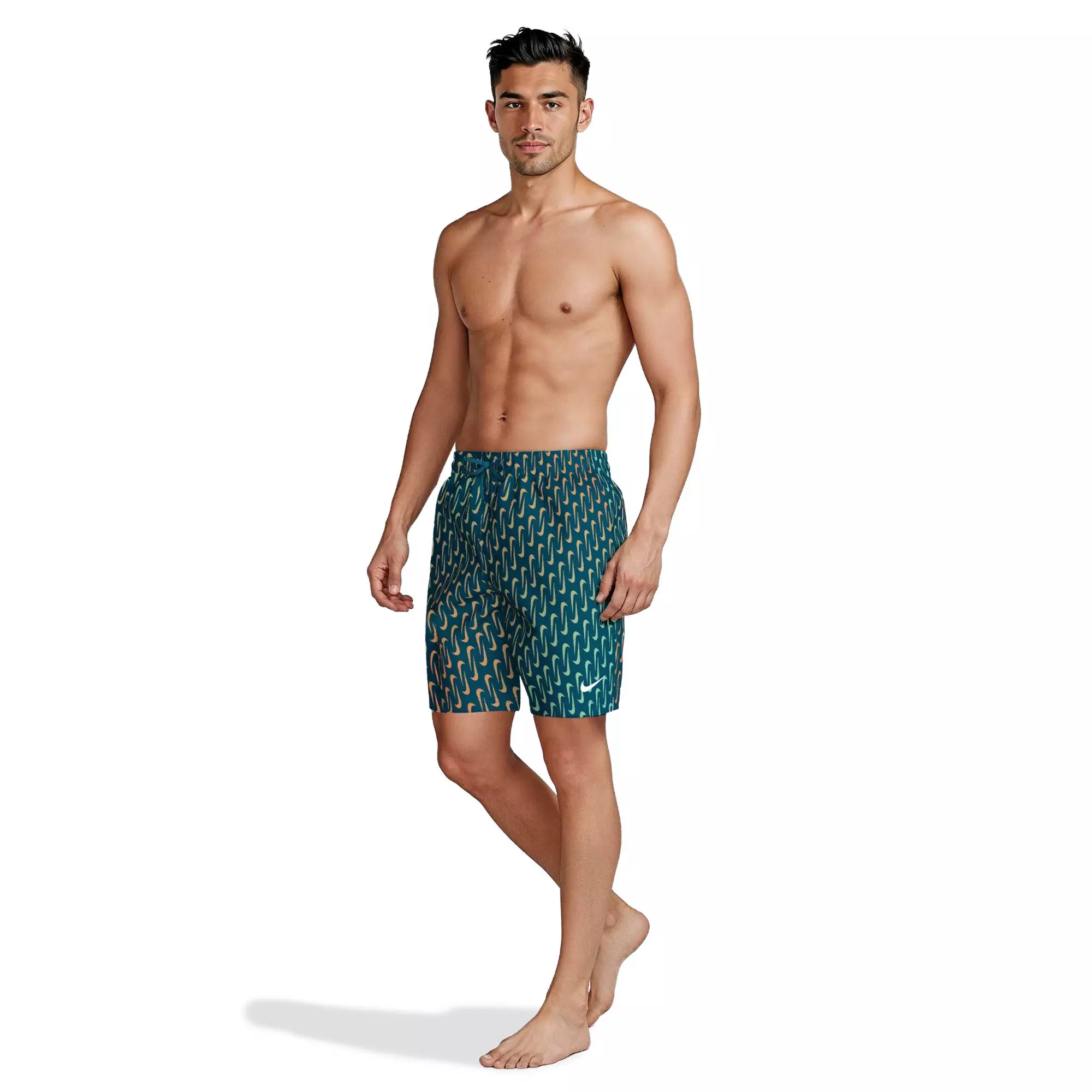 Nike Men's Swim 7" Brief-Lined Breaker Volley Swim Shorts - TEAL