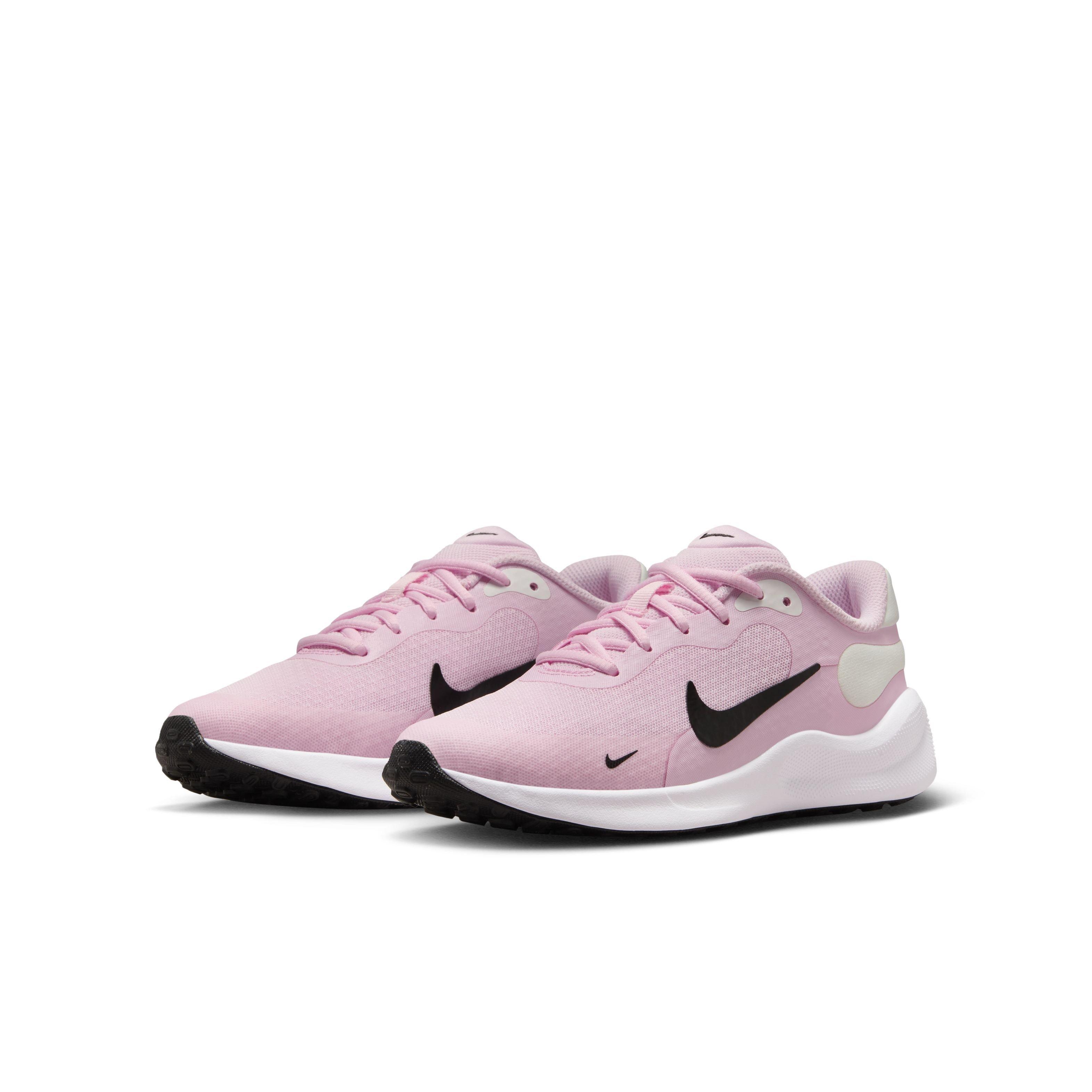 Nike Revolution 7 Grade School Girls' "Pink Foam/Summit White/White/Black" Running Shoe