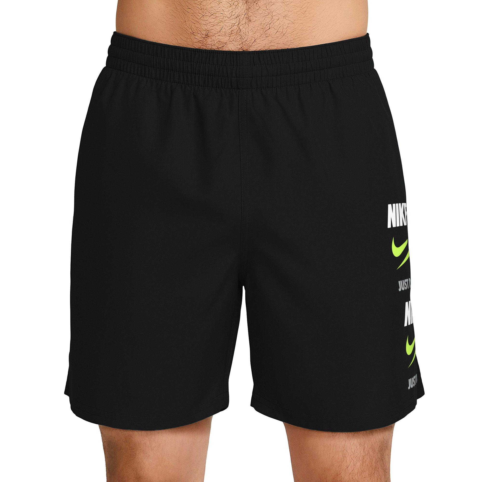 Nike Men's Swim 7" Breaker Brief-Lined Volley Swim Shorts - BLACK Thumbnail View 1