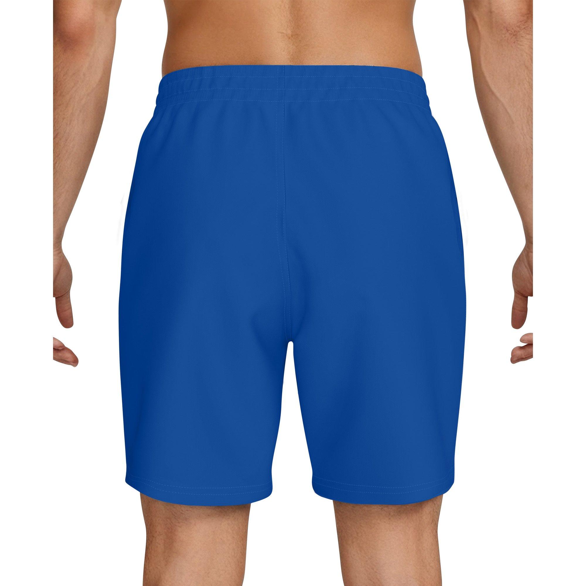 Nike Men's Swim 7" Breaker Brief-Lined Volley Swim Shorts - BLUE Thumbnail View 2