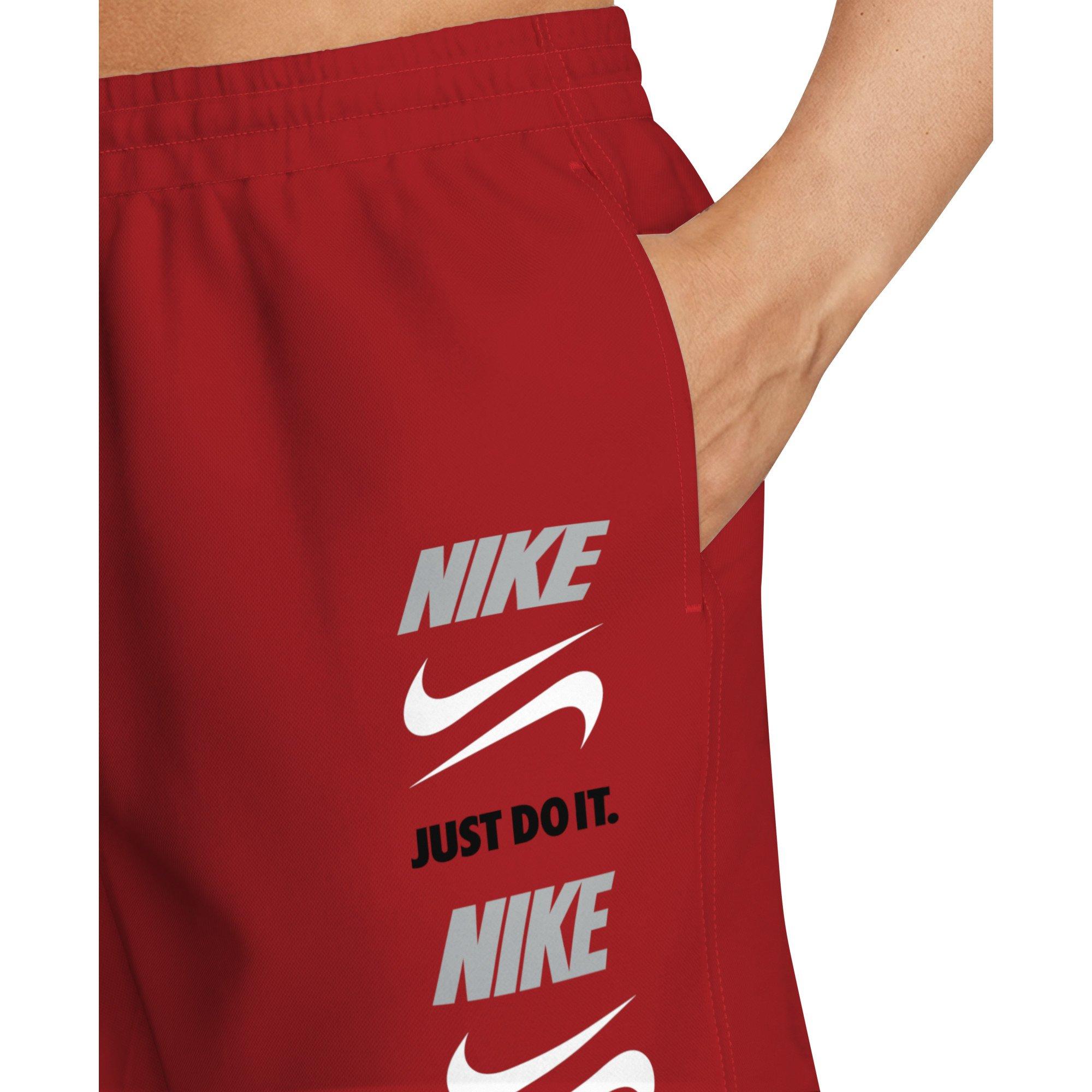 Nike Men's Swim 7" Breaker Brief-Lined Volley Swim Shorts - RED Thumbnail View 5