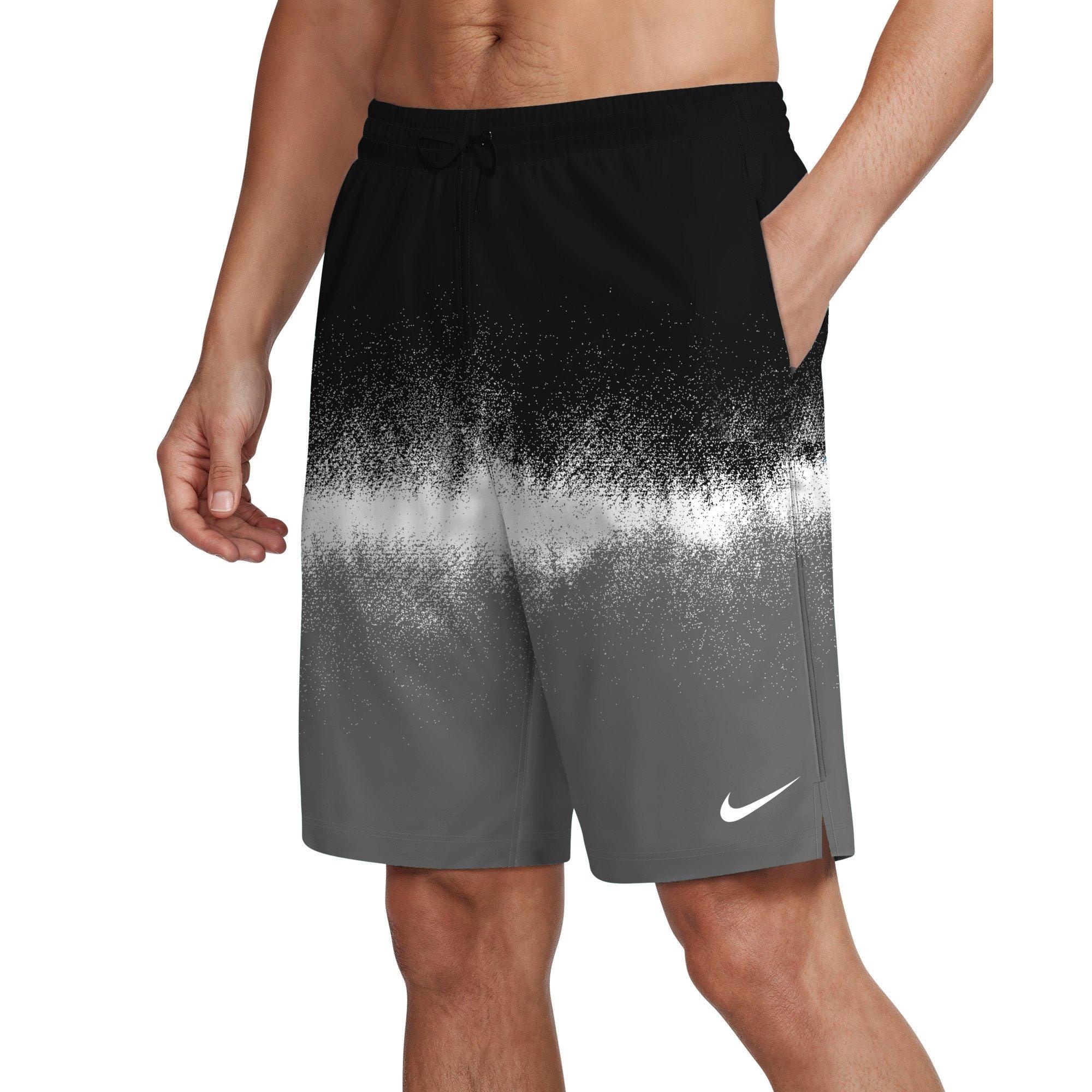 Nike Men's Swim Breaker Brief-Lined 9" Volley Swim Shorts - BLACK Thumbnail View 1