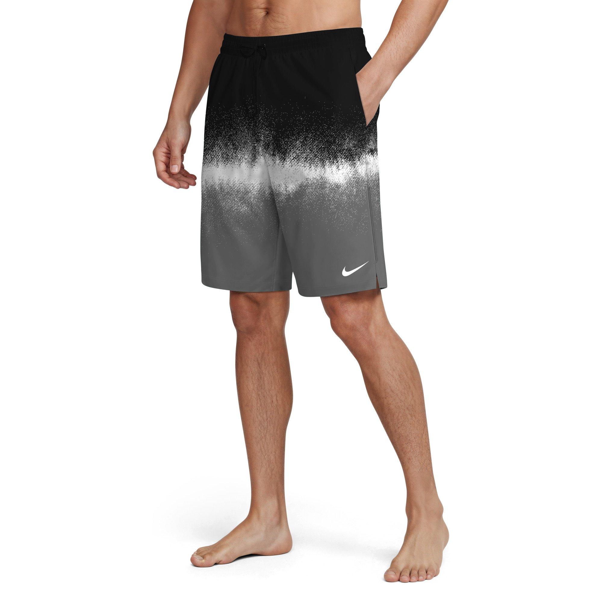 Nike Men's Swim Breaker Brief-Lined 9" Volley Swim Shorts - BLACK Thumbnail View 3