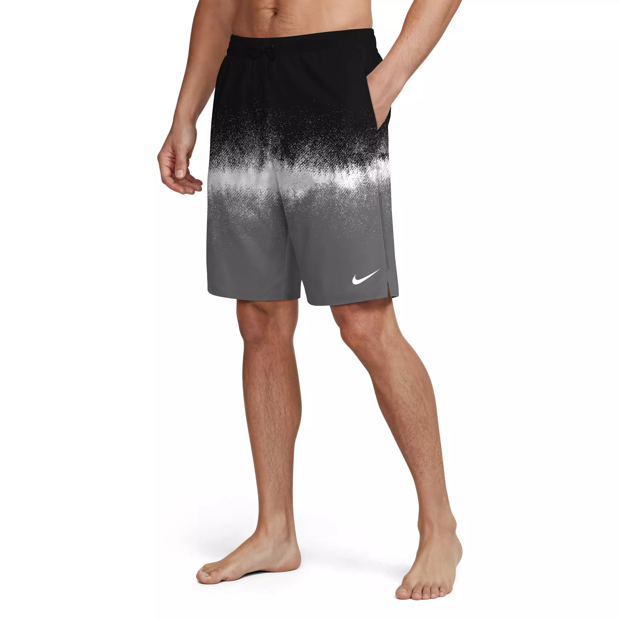 Nike Men's Swim Breaker Brief-Lined 9" Volley Swim Shorts - BLACK