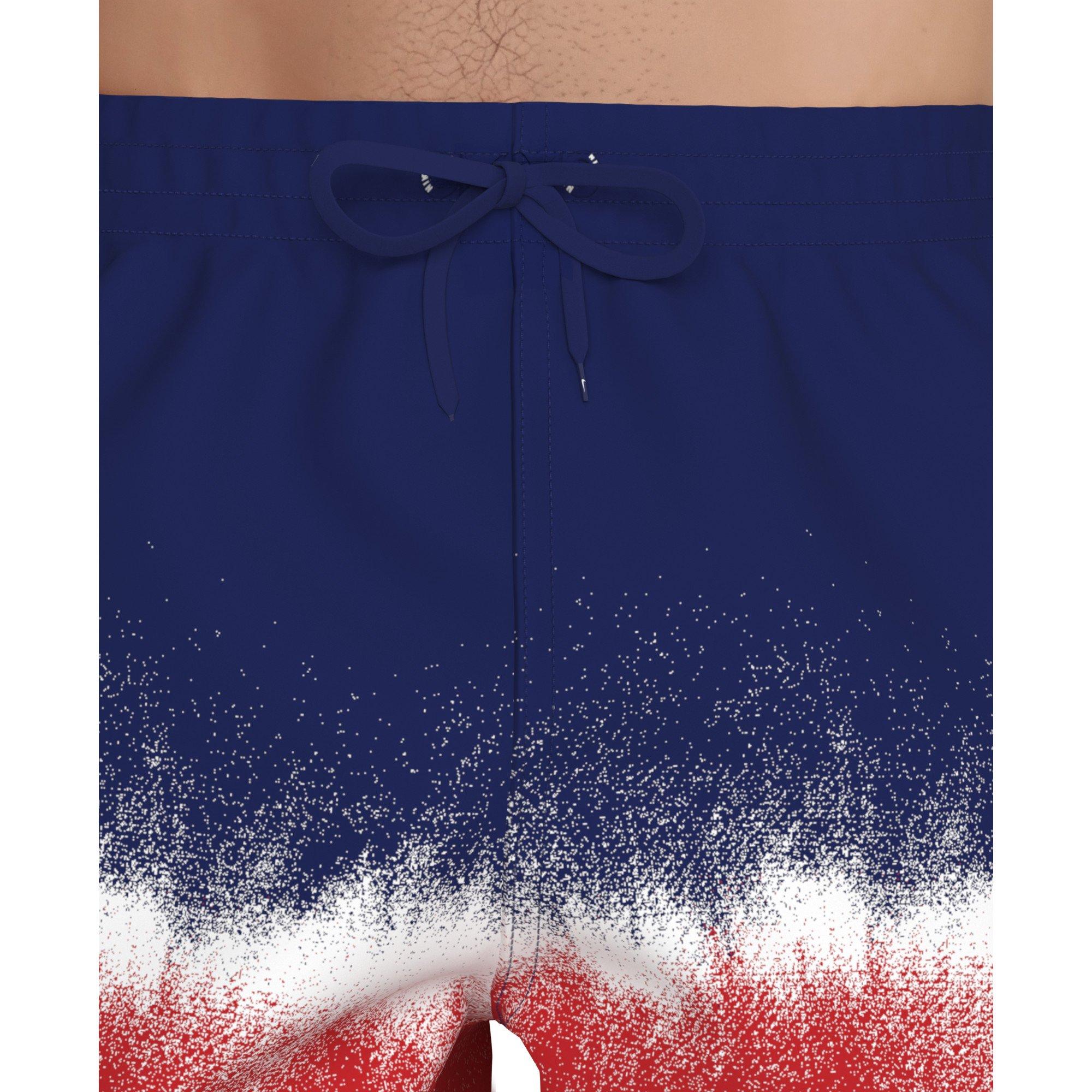 Nike Men's Swim Breaker Brief-Lined 9" Volley Swim Shorts - BLUE/RED Thumbnail View 3