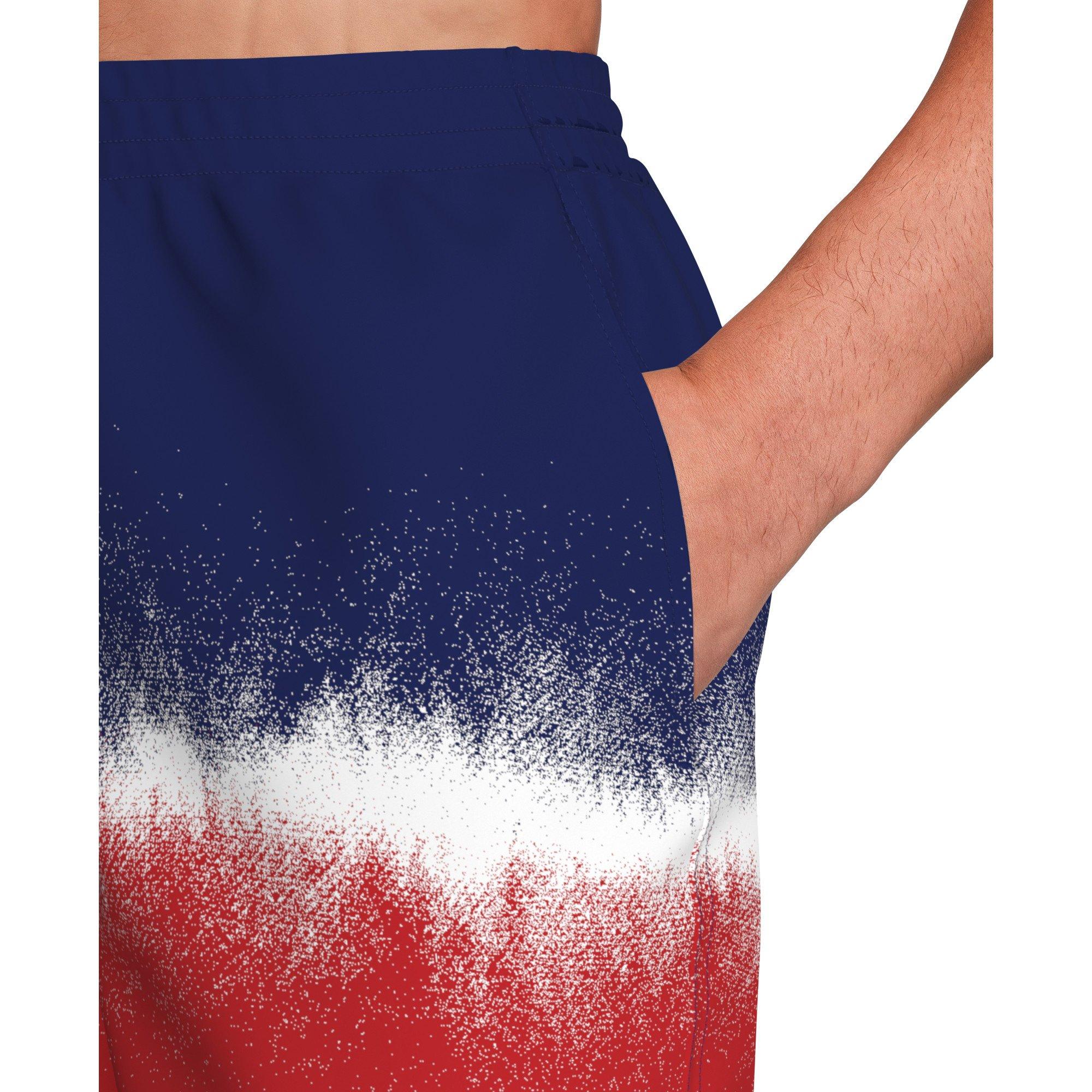 Nike Men's Swim Breaker Brief-Lined 9" Volley Swim Shorts - BLUE/RED Thumbnail View 4