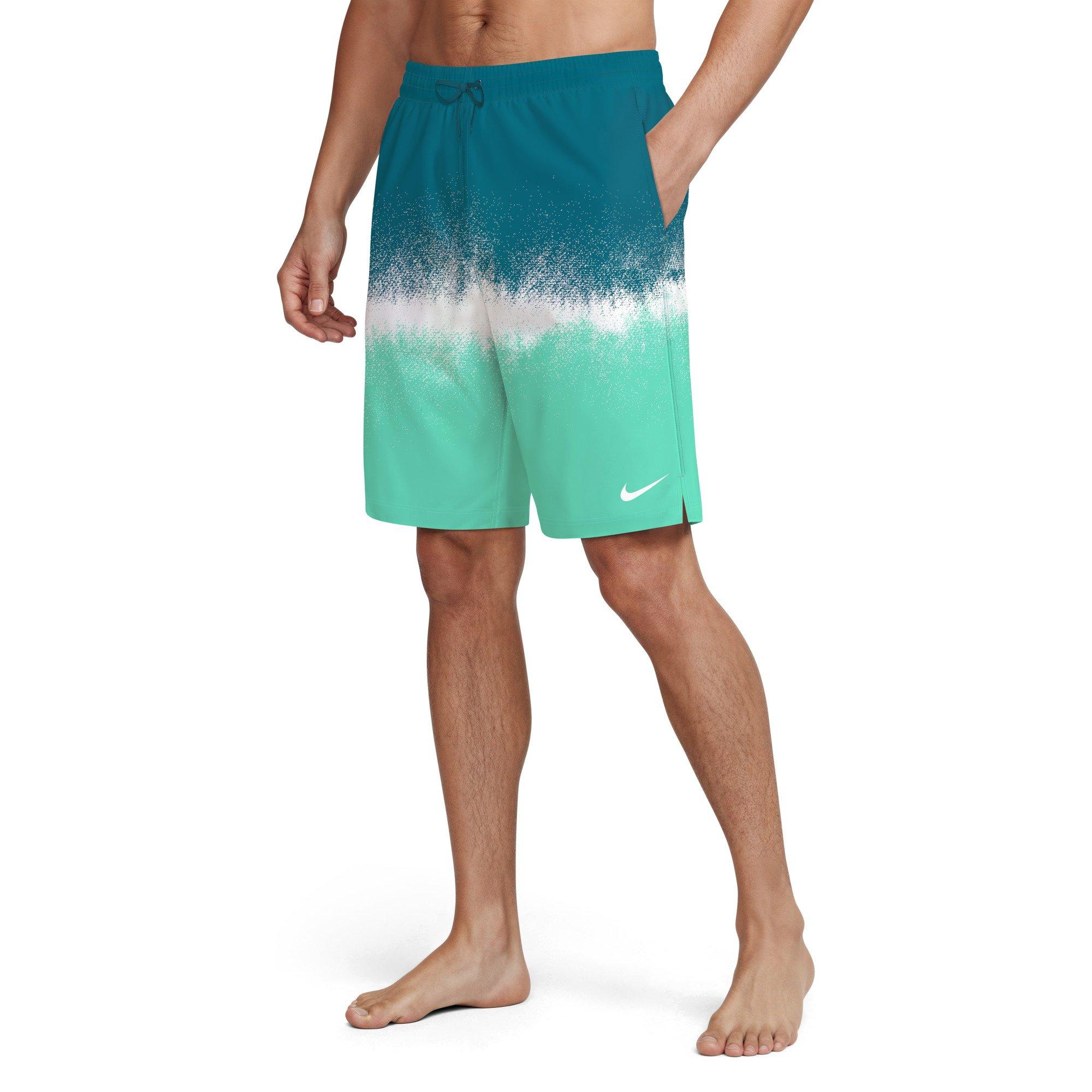 Nike Men's Swim Breaker Brief-Lined 9" Volley Swim Shorts - TURQUOISE Thumbnail View 3