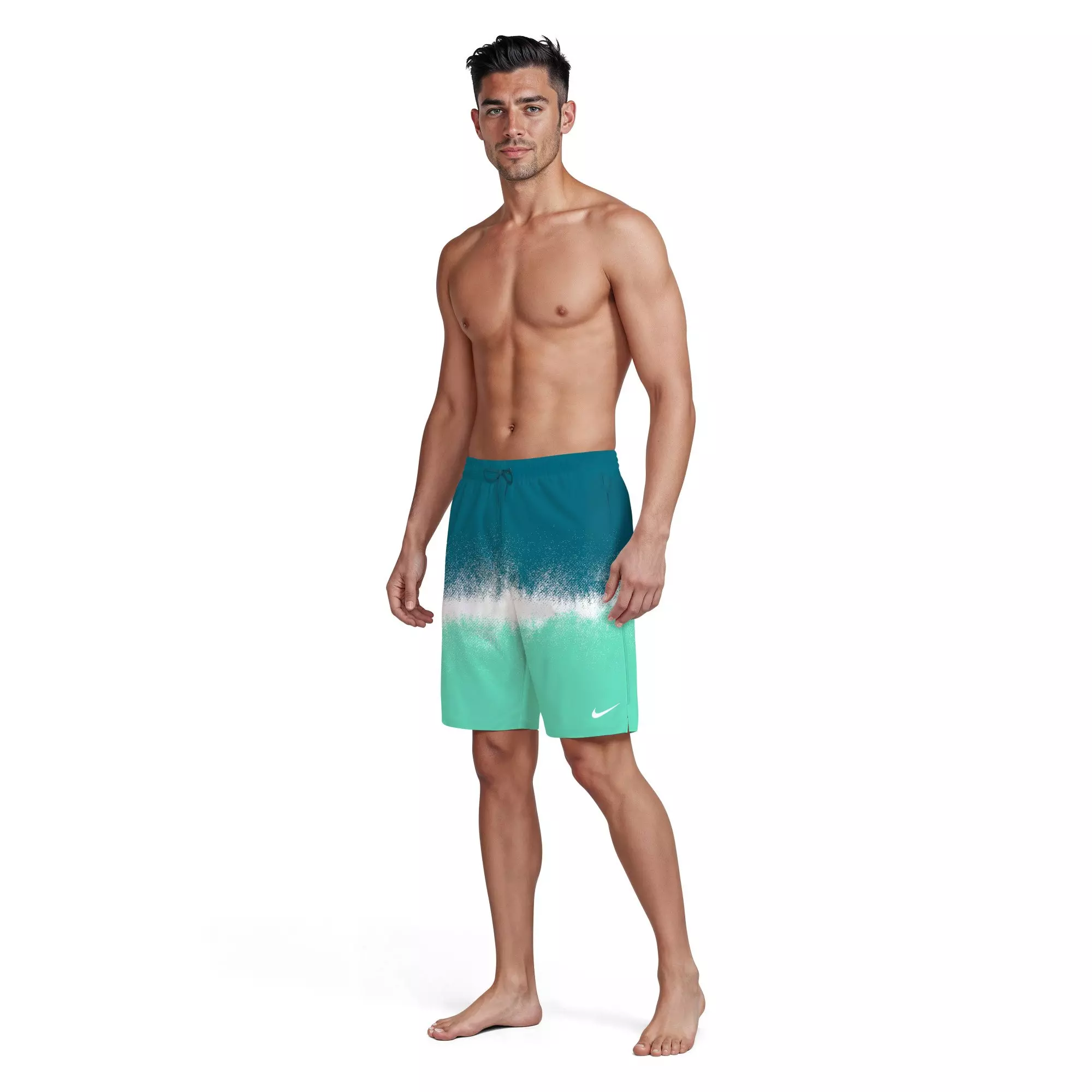 Nike Men's Swim Breaker Brief-Lined 9" Volley Swim Shorts - TURQUOISE