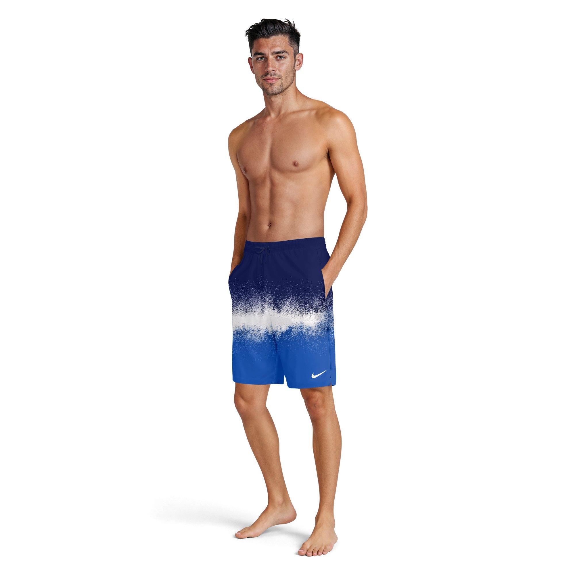Nike Men's Swim Breaker Brief-Lined 9" Volley Swim Shorts - NAVY/BLUE Thumbnail View 7