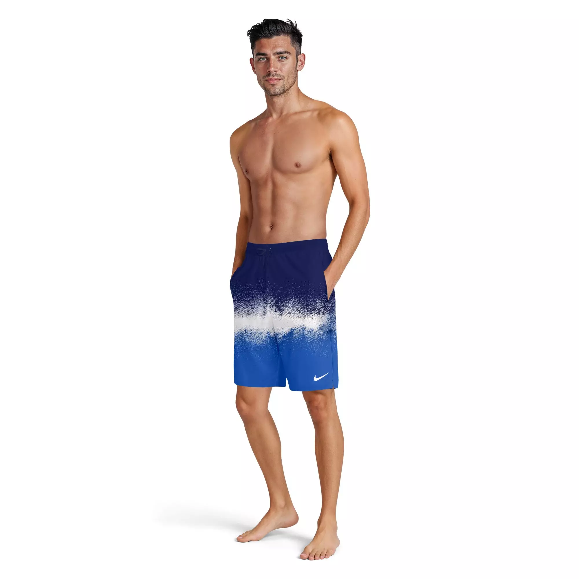 Nike Men's Swim Breaker Brief-Lined 9" Volley Swim Shorts - NAVY/BLUE